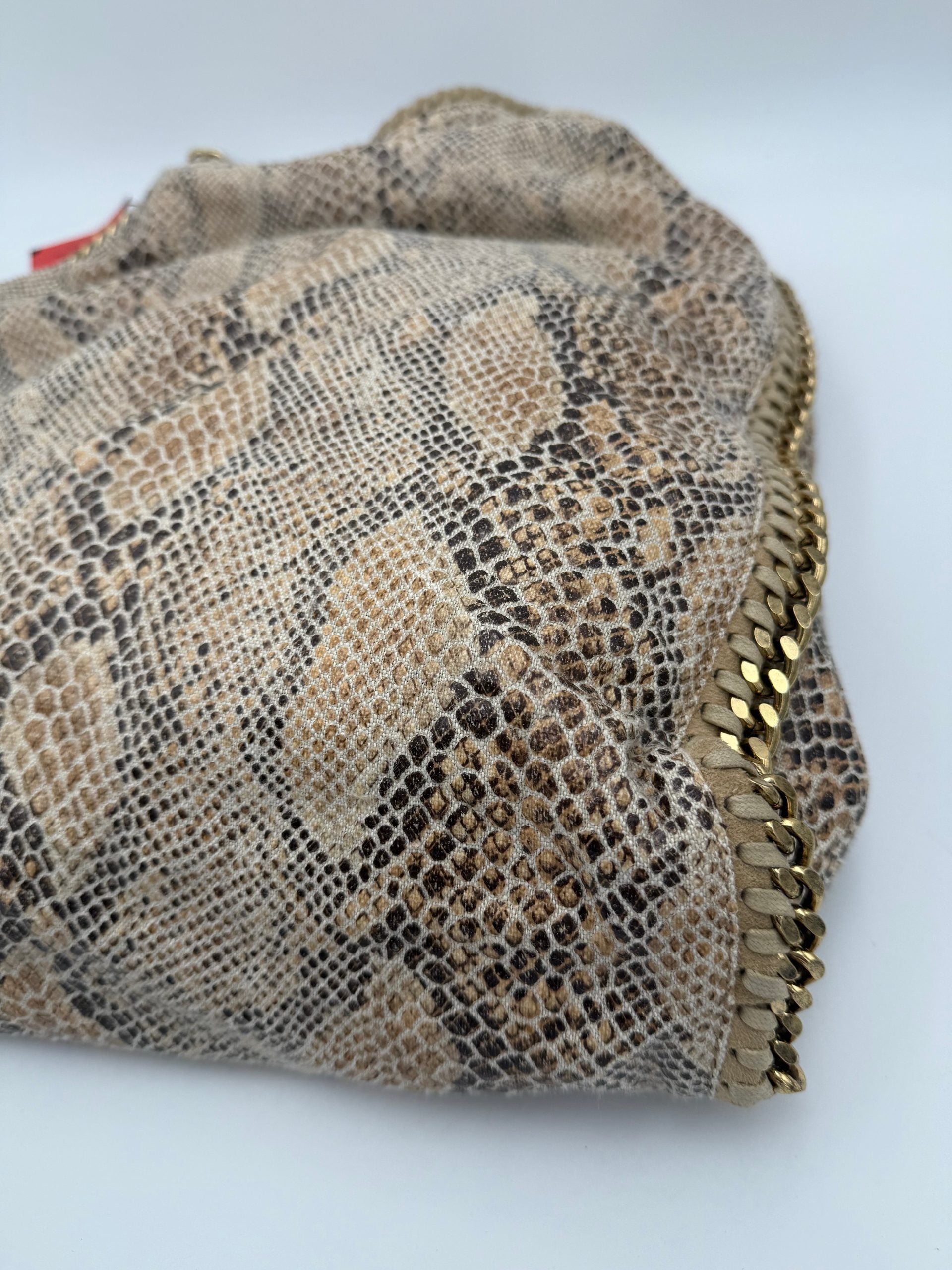 Stella McCartney STELLA MCCARTNEY Falabella Large Vegan Reptile Skin Handbag