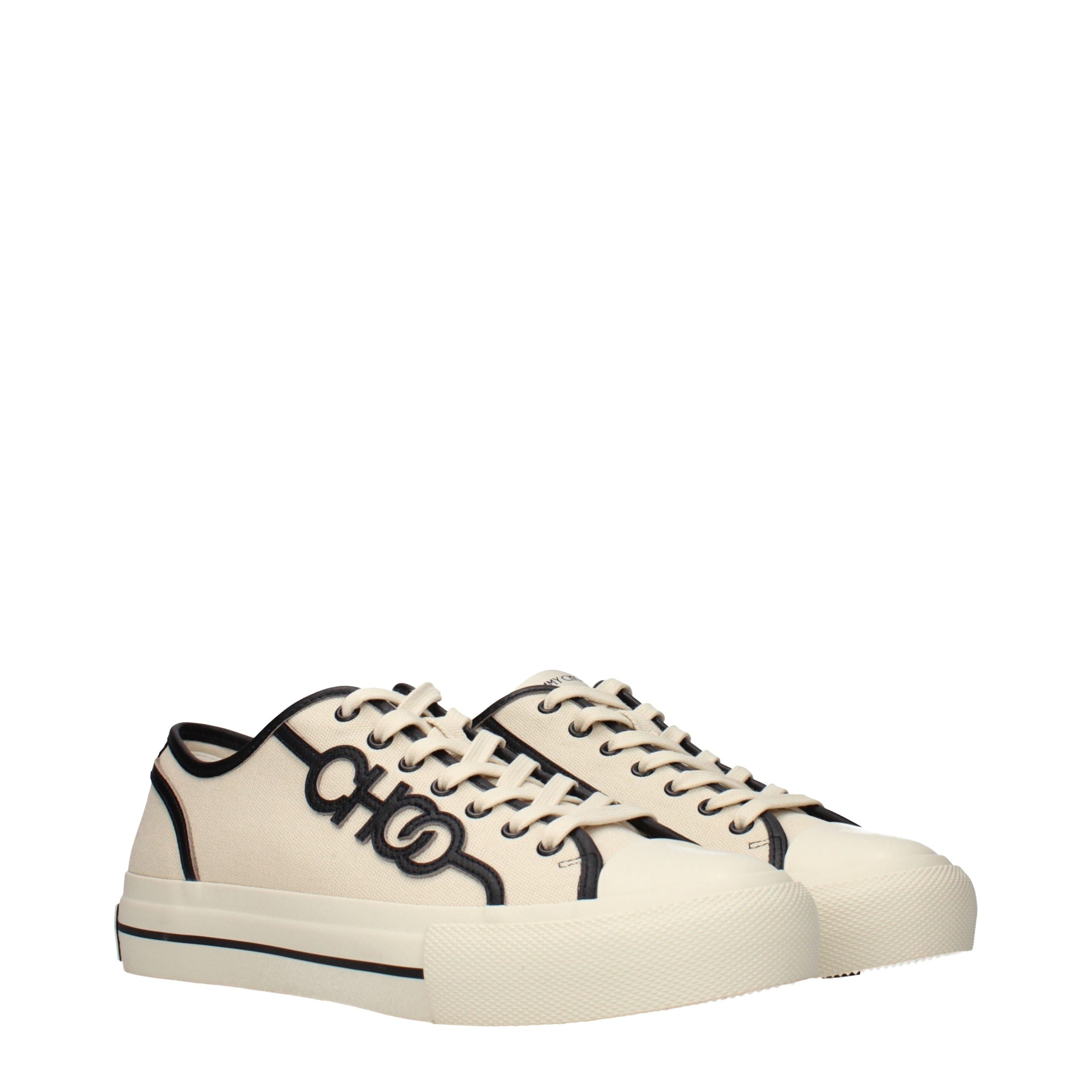 Jimmy Choo Beige stoffen lage sneakers