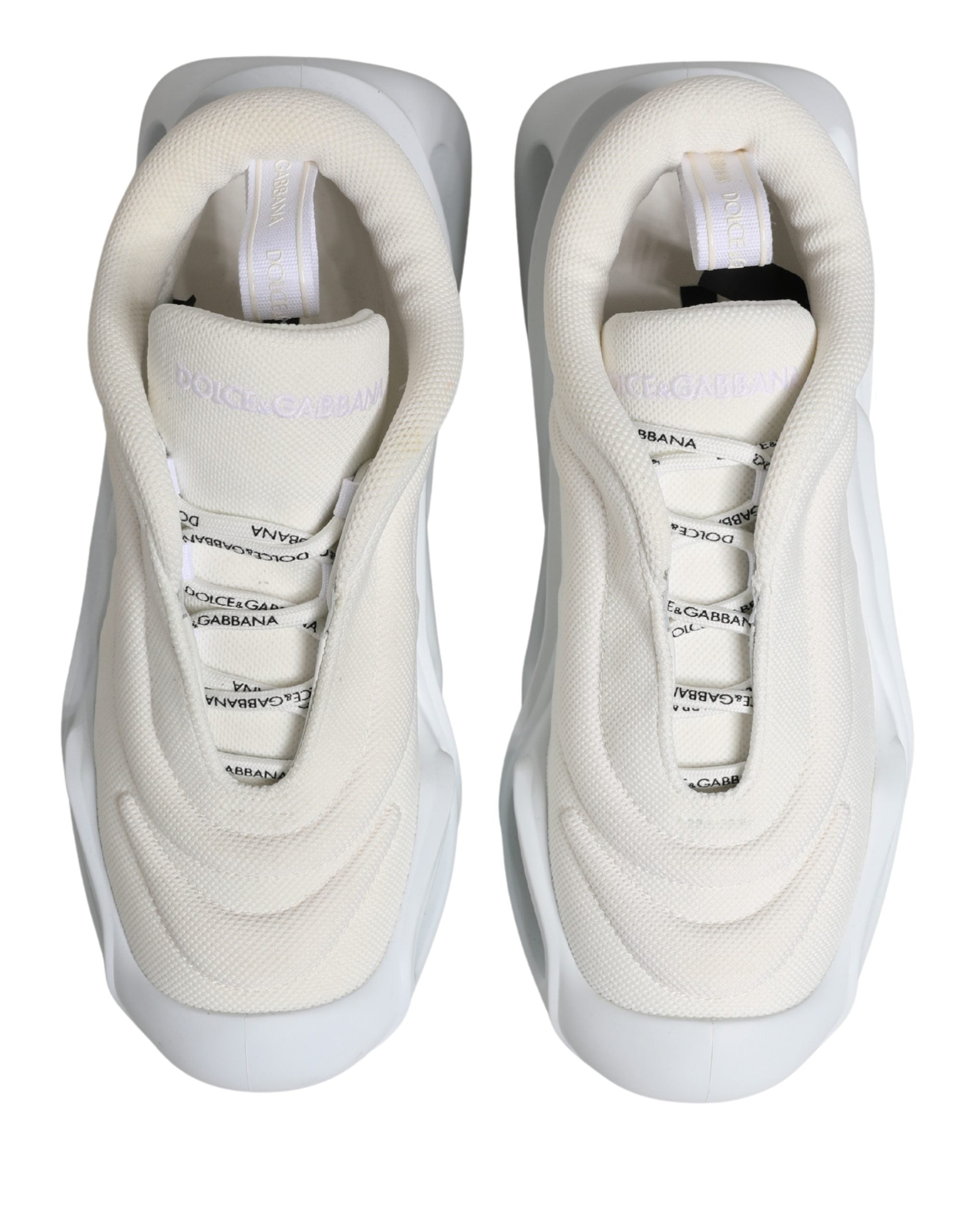 Dolce & Gabbana Witte Slip-On Wave Lage Sneakers Schoenen
