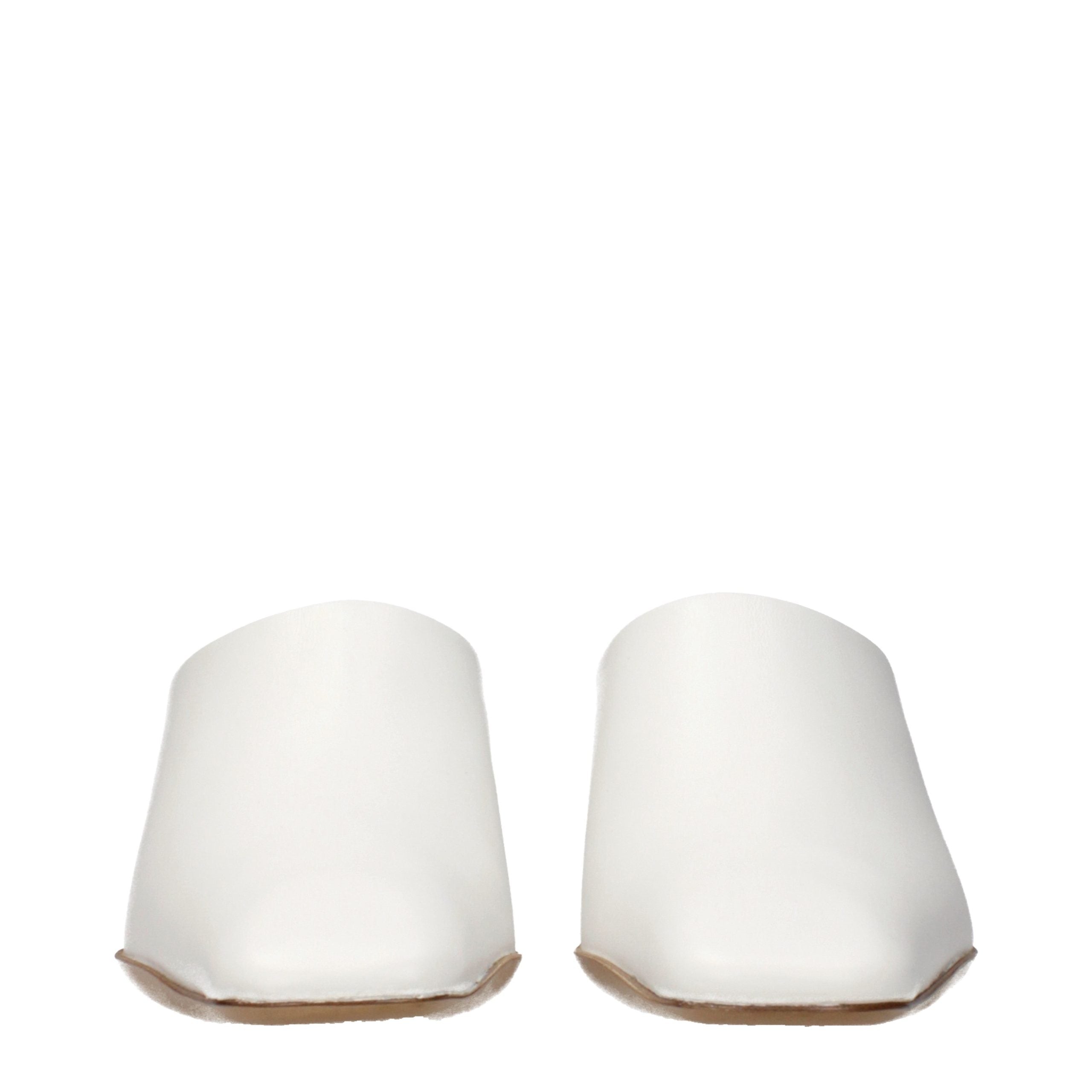 Jil Sander Witte Leren Muiltjes