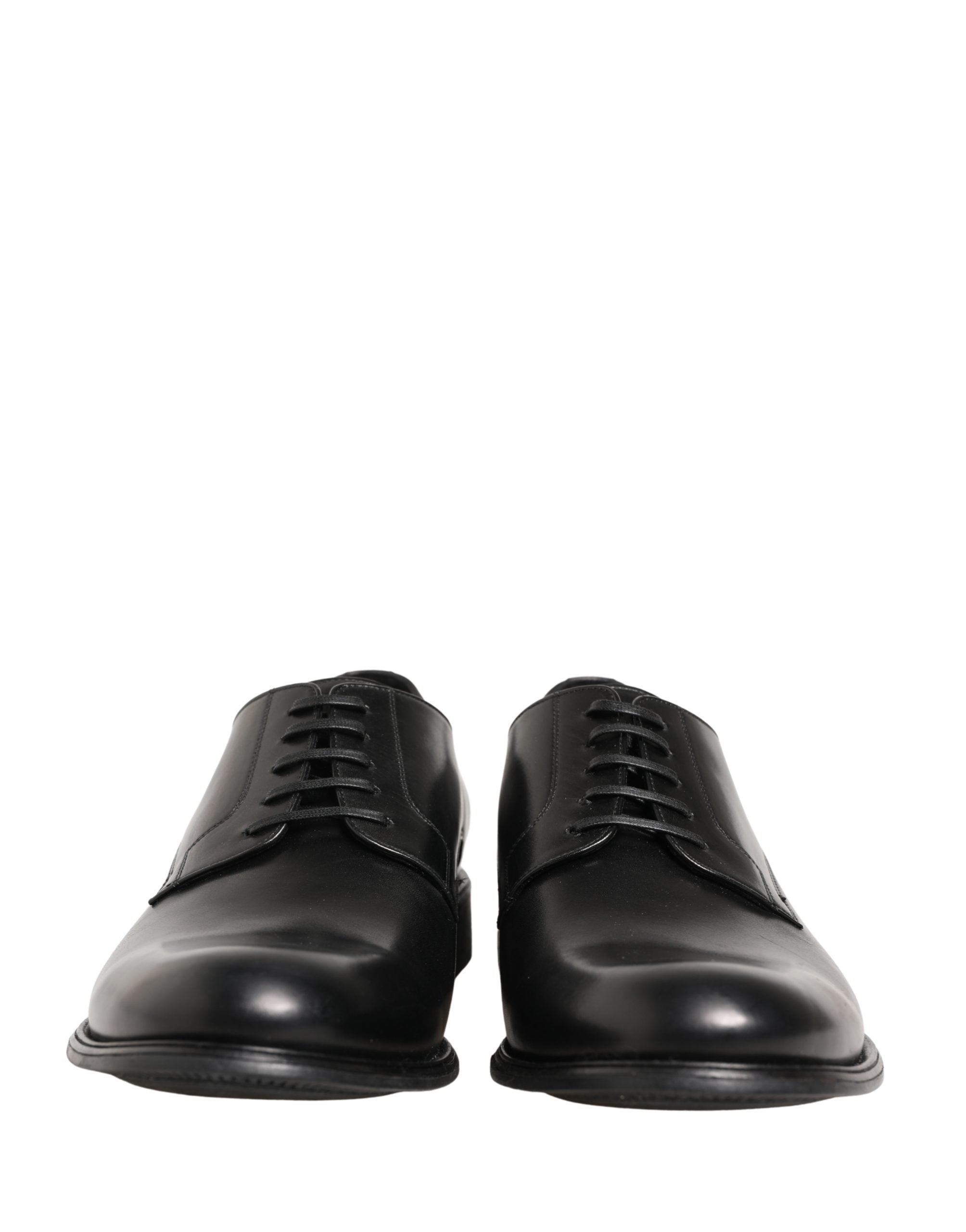 Dolce & Gabbana Zwarte Derby-veterschoenen voor heren van kalfsleer