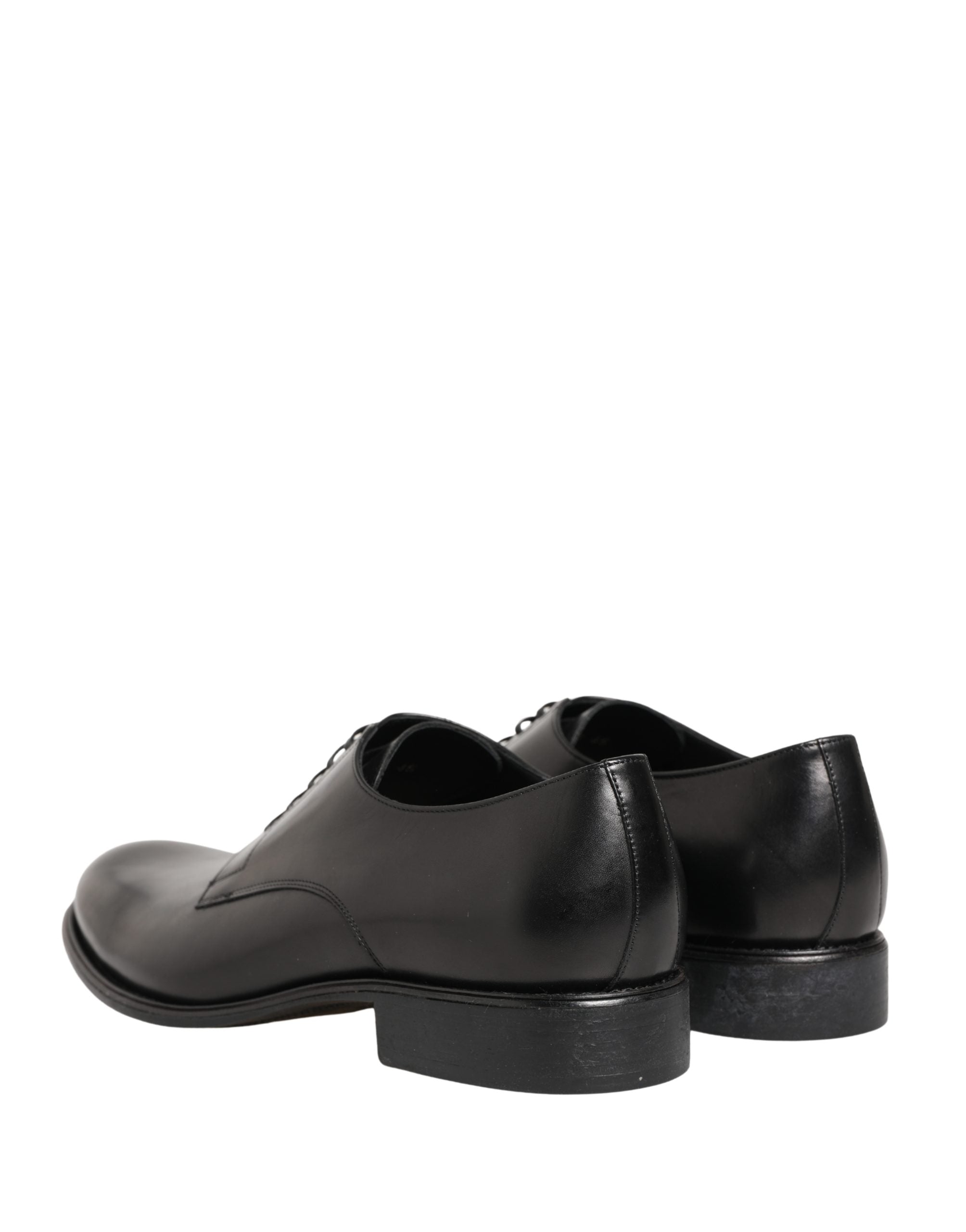 Dolce & Gabbana Zwarte Derby-veterschoenen voor heren van kalfsleer
