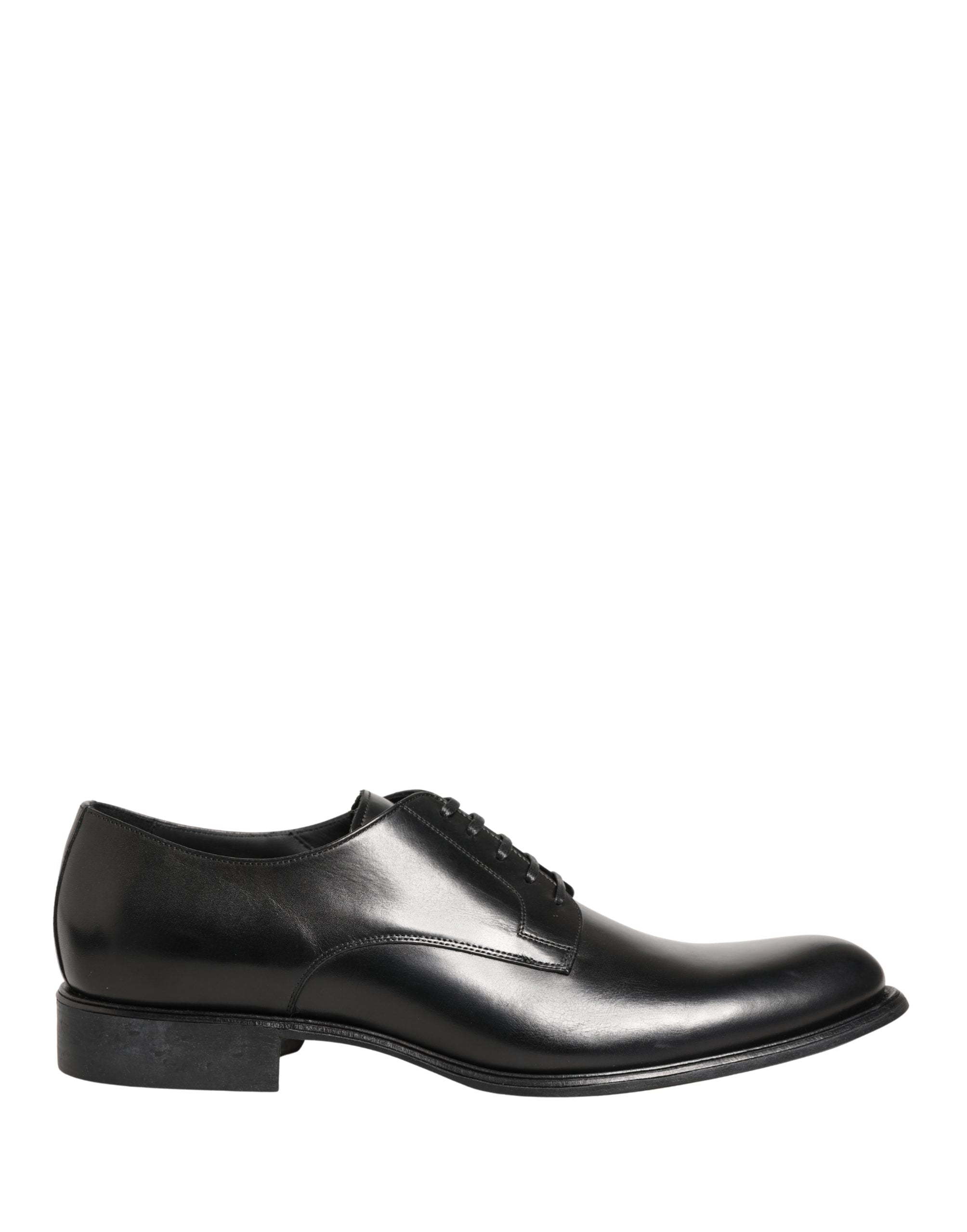 Dolce & Gabbana Zwarte Derby-veterschoenen voor heren van kalfsleer