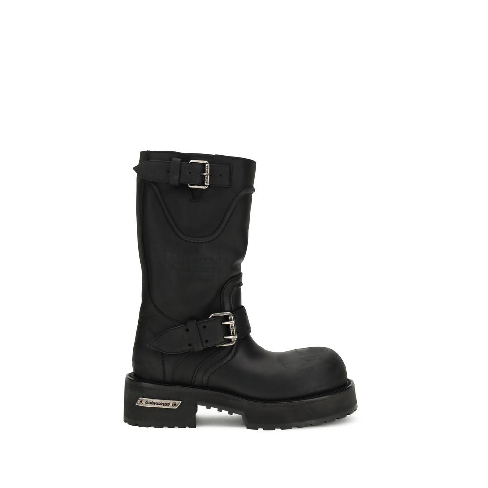 Balenciaga Zwarte Kalfslakleren Bos Taurus Veterschoenen