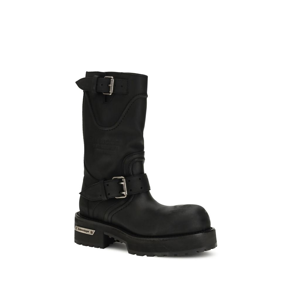 Balenciaga Zwarte Kalfslakleren Bos Taurus Veterschoenen