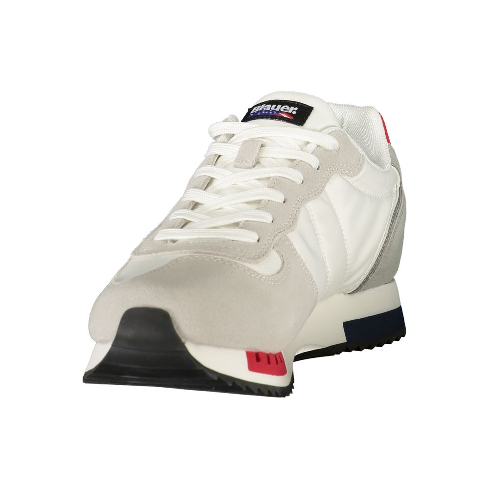 Blauer White Polyurethane Men's Sneaker