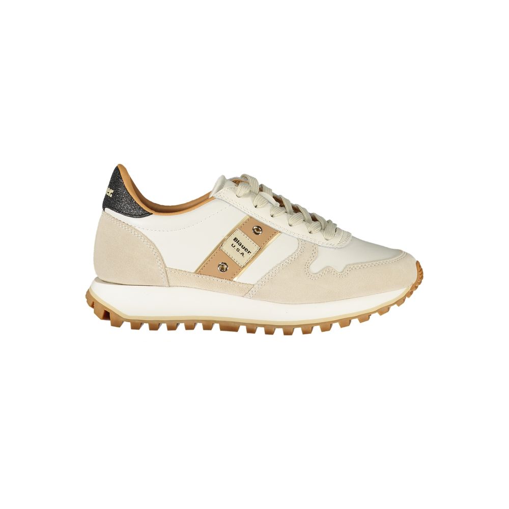 Blauer White Polyurethane Women's Sneaker Ready to Dazzle