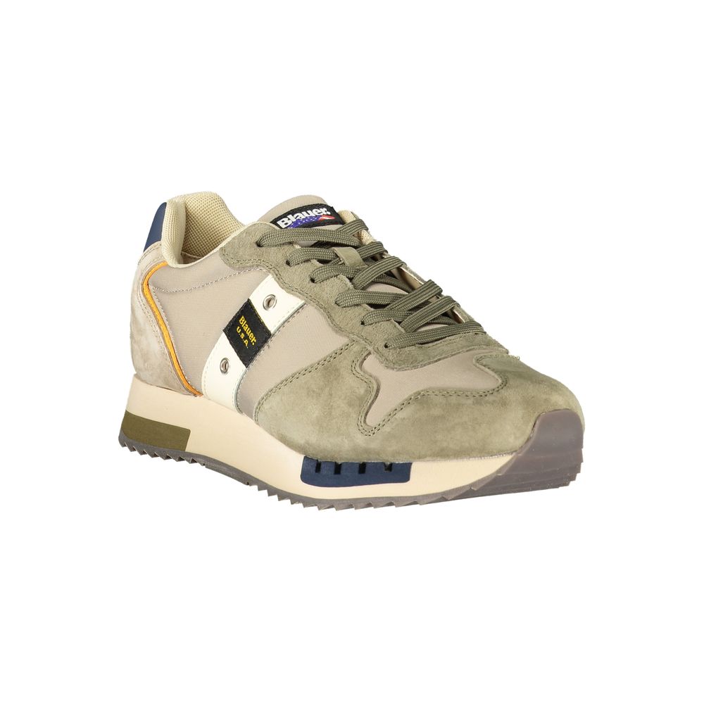 Blue Green Polyurethane Men's Sneaker
