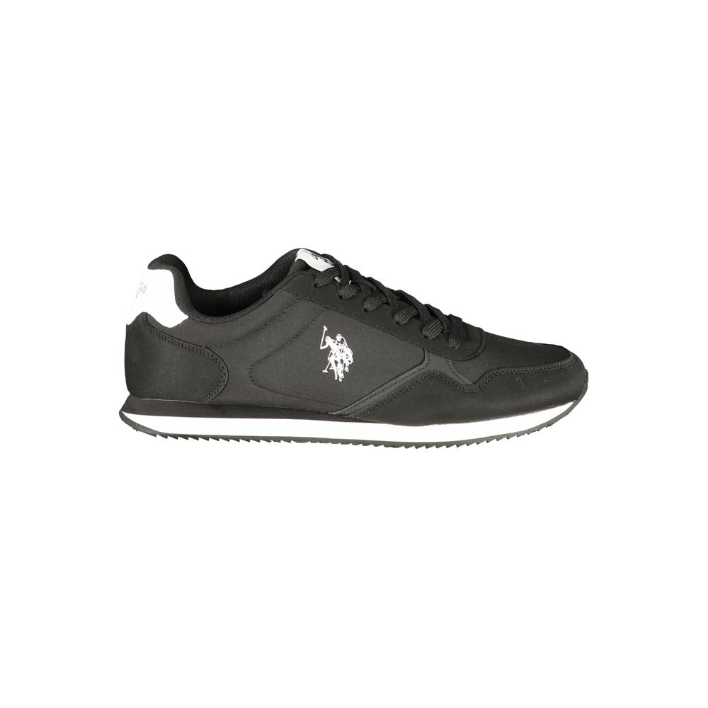 U.S. POLO ASSN. Zwarte Polyurethaan Herensneaker