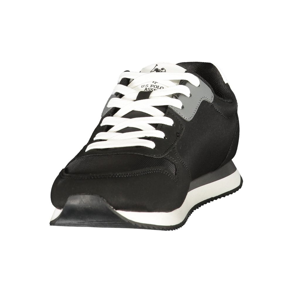 U.S. POLO ASSN. Zwarte polyurethaan herensneaker