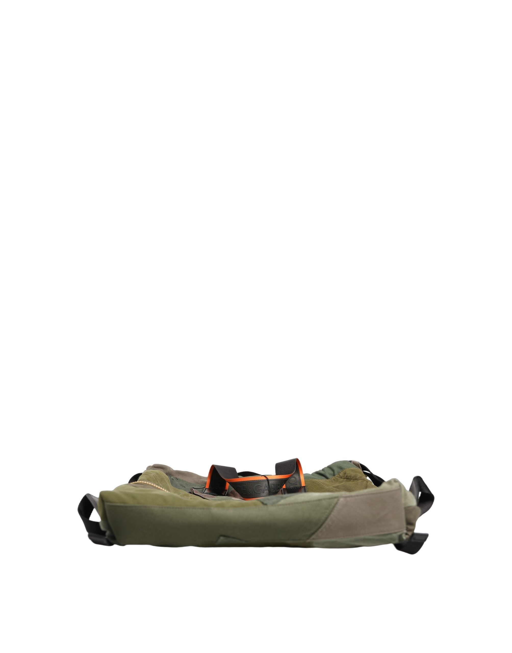 Dolce & Gabbana Military Green Patchwork Rucksack Backpack Bags Men Bag
