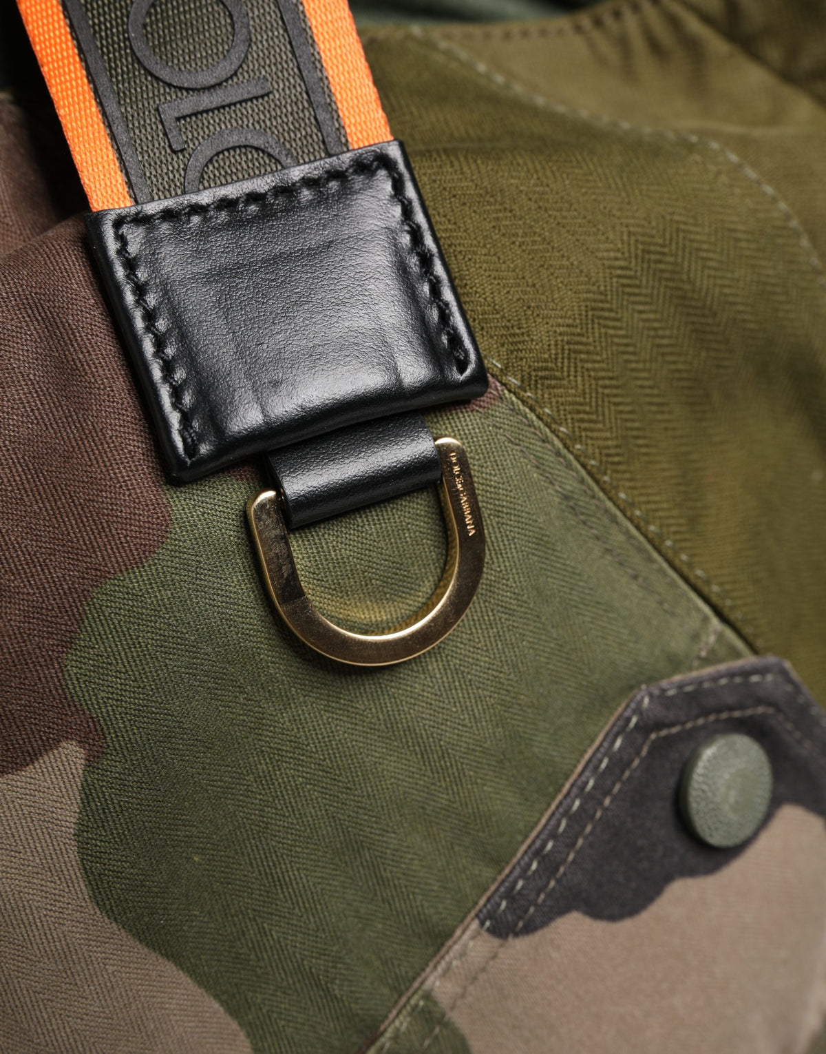 Dolce & Gabbana Military Green Patchwork Rucksack Backpack Bags Men Bag