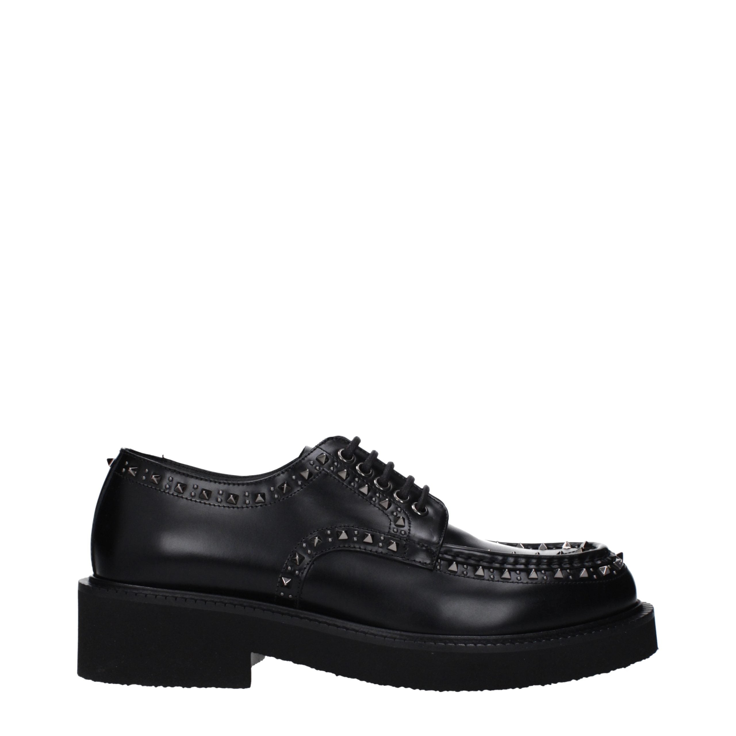 Valentino Garavani Zwart Leren Veterschoenen