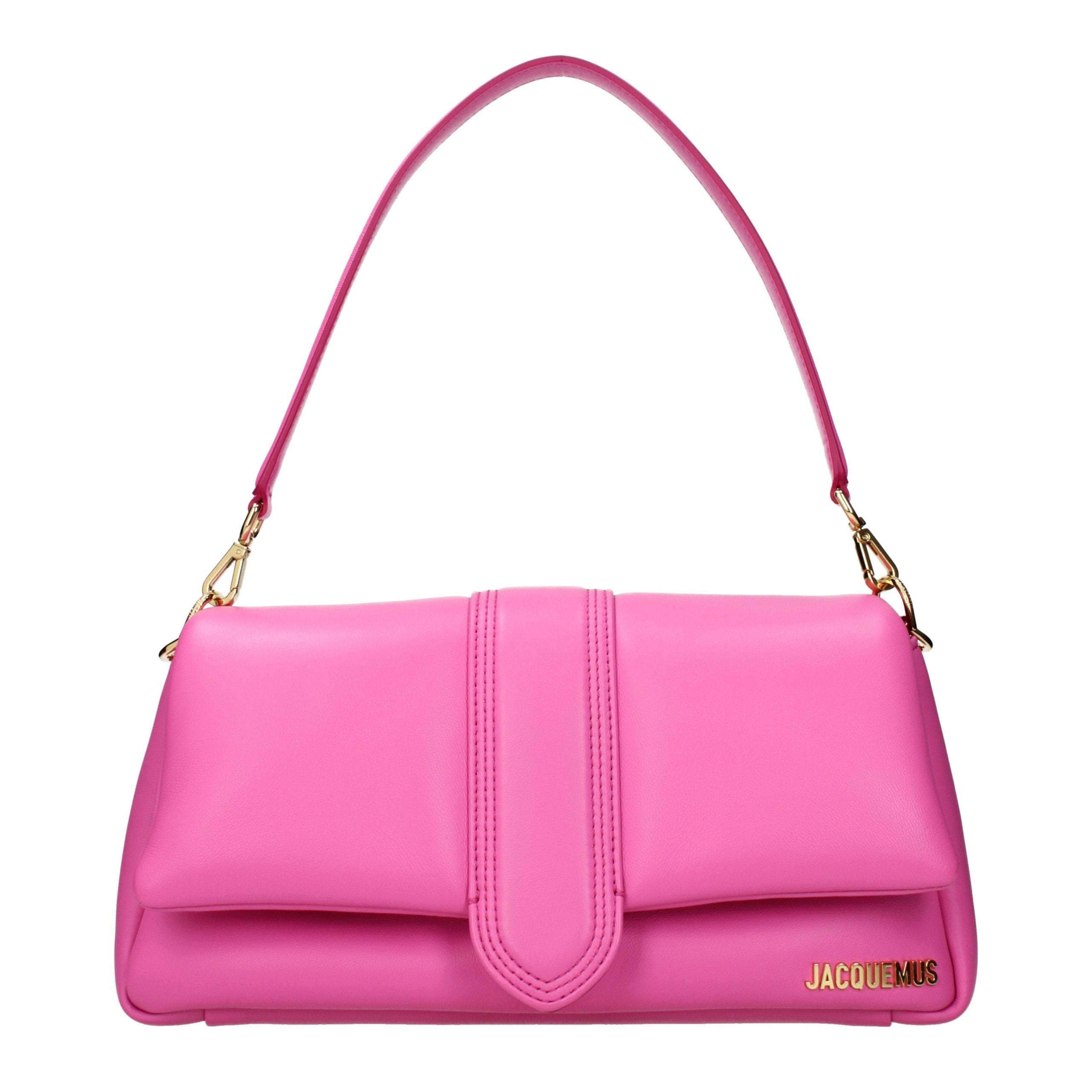 Sac à bandoulière en cuir rose Jacquemus
