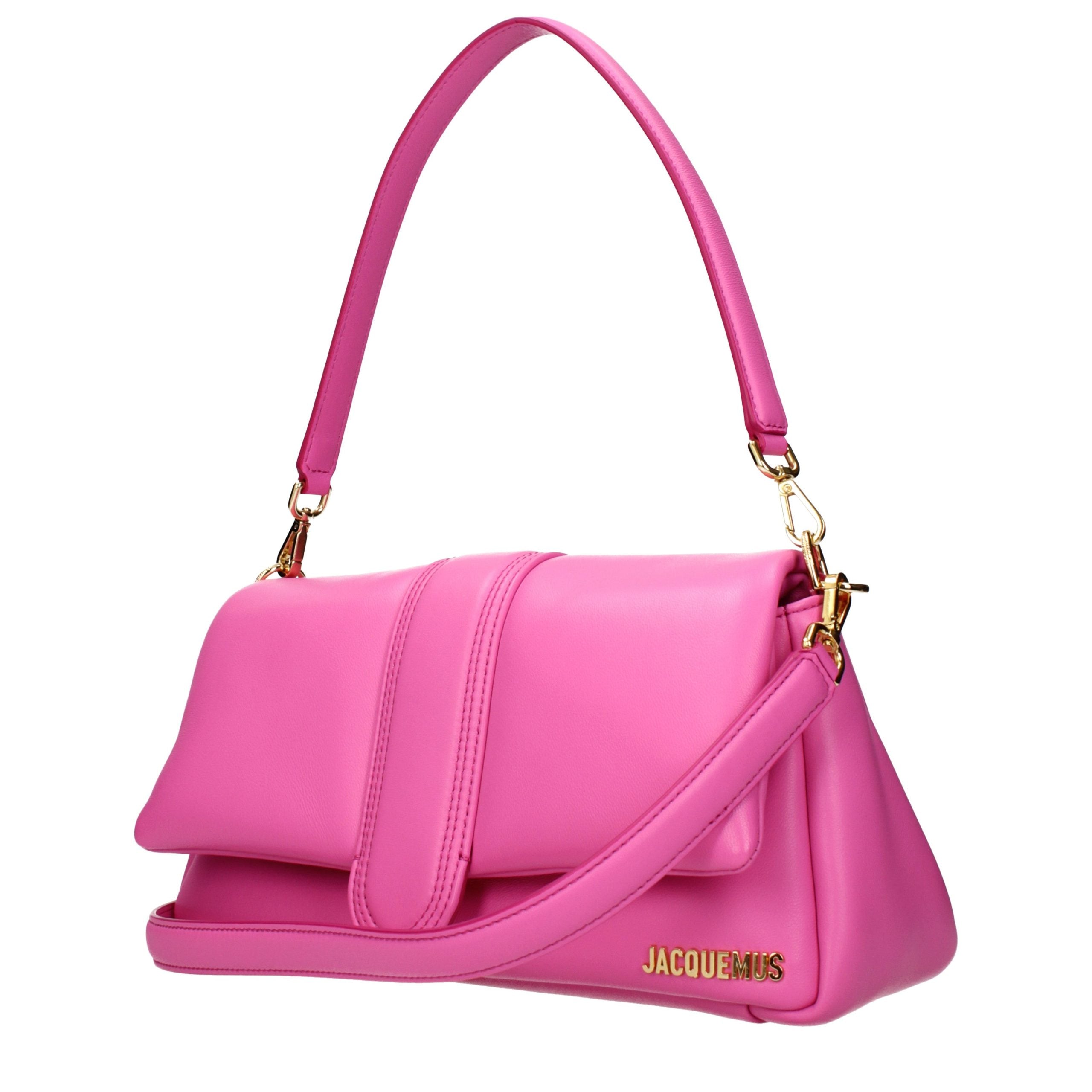 Sac à bandoulière en cuir rose Jacquemus
