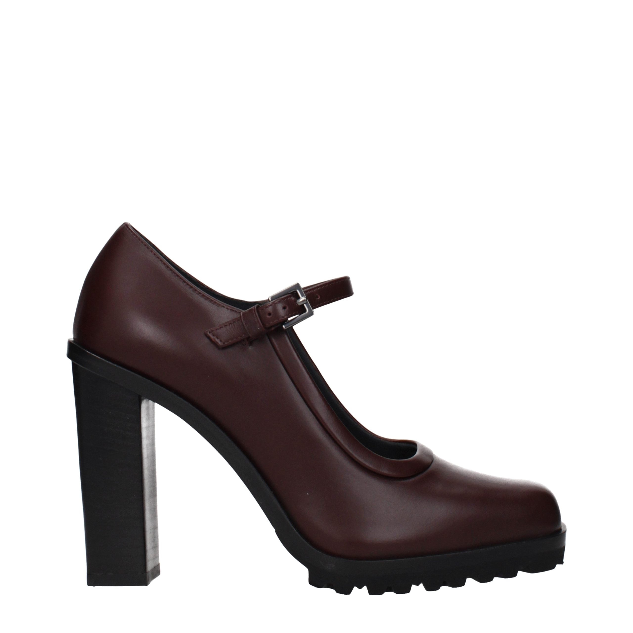 Max Mara Brown Leather High-Heel Pumps