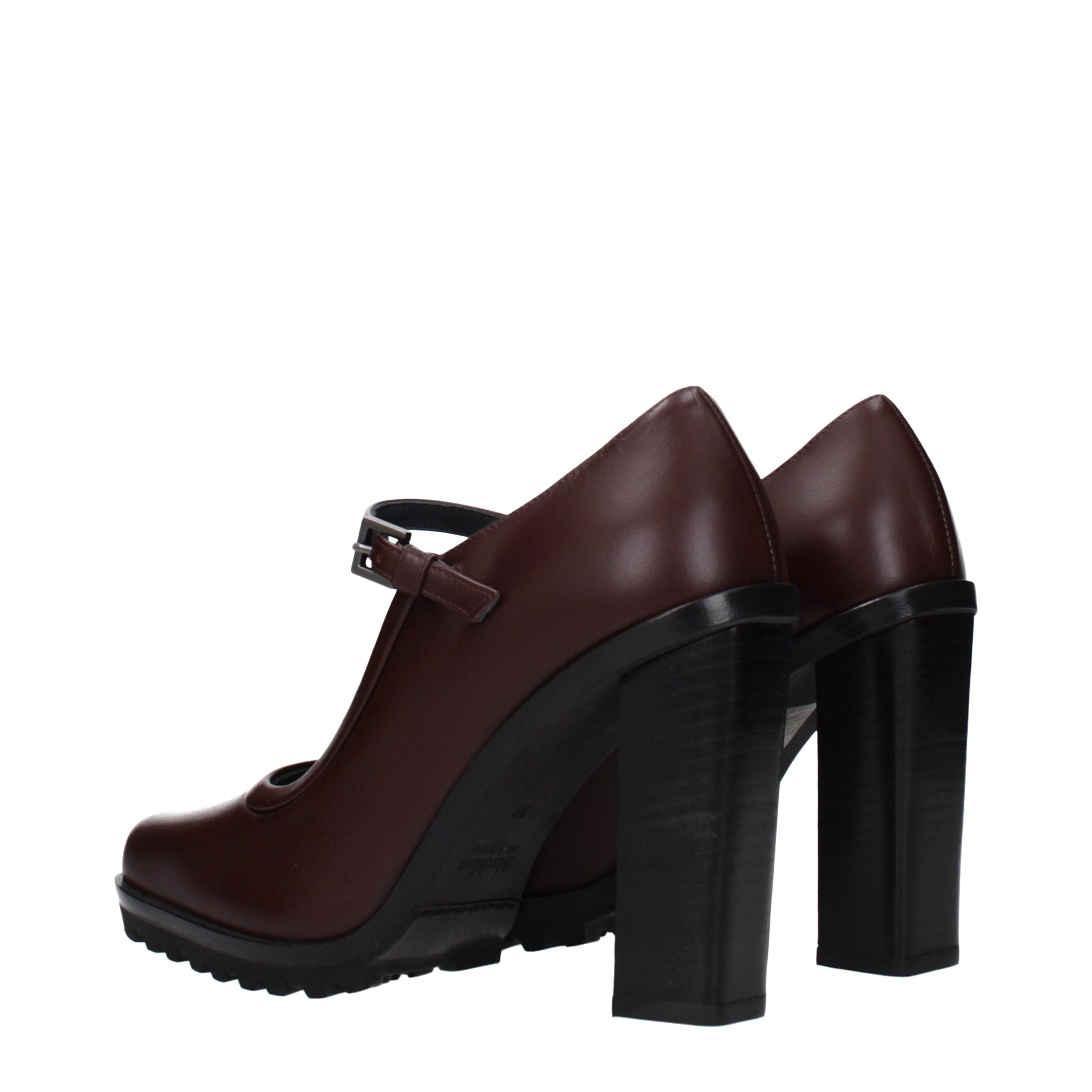 Max Mara Brown Leather High-Heel Pumps
