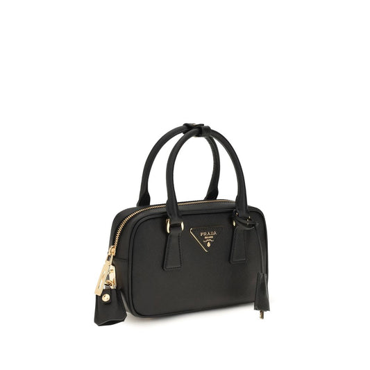 Prada Black Calf Leather Bull Handbag