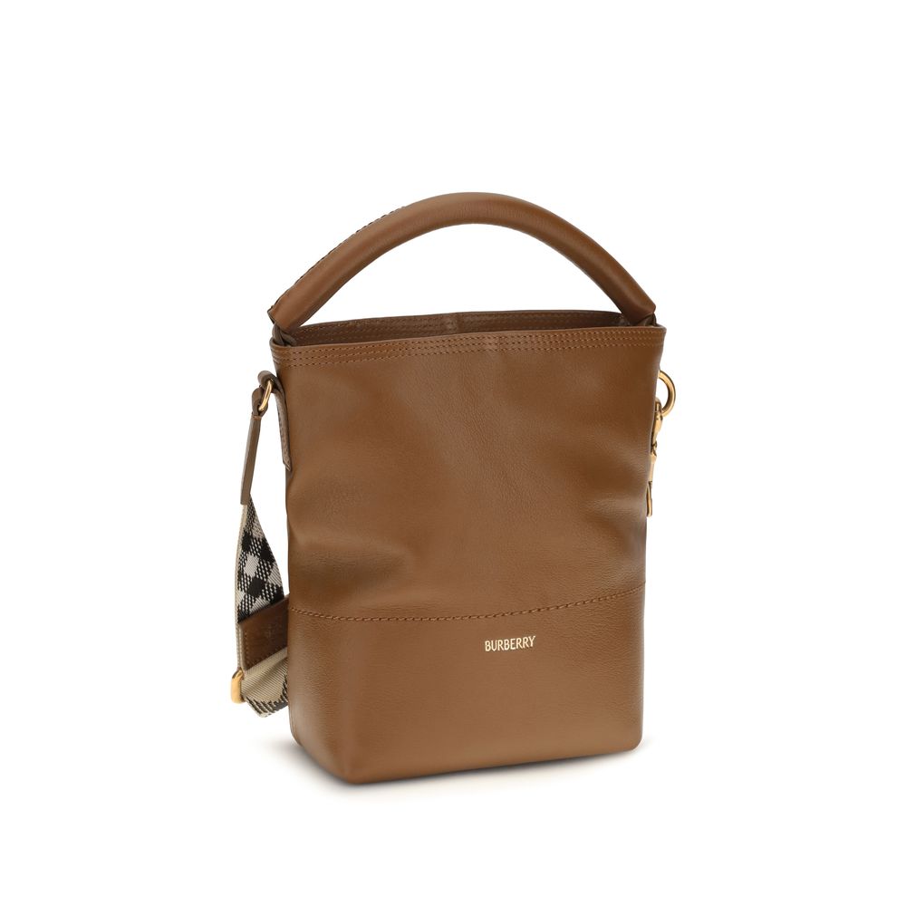 Burberry Bruine Kalfsleren Bos Taurus Backet Tas