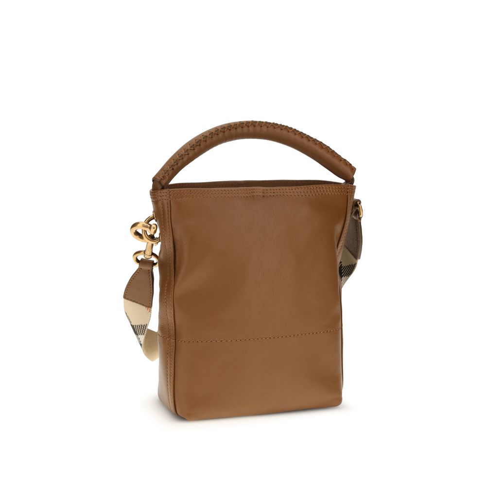 Burberry Bruine Kalfsleren Bos Taurus Backet Tas