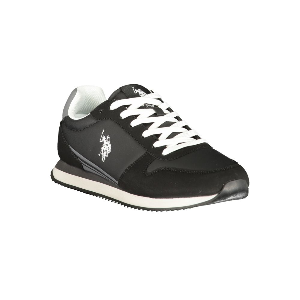 U.S. POLO ASSN. Zwarte polyurethaan herensneaker