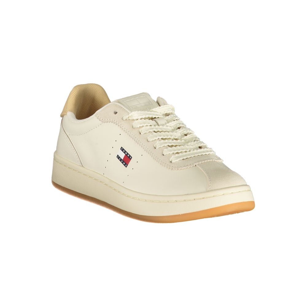 Tommy Hilfiger Beige Polyurethane Women's Sneaker
