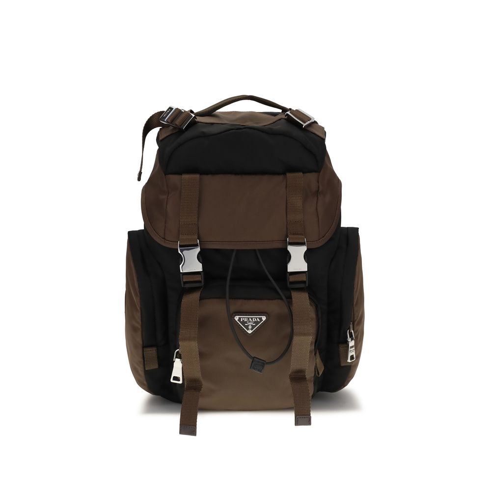 Prada Bruine Rugzak van Gerecycled Polyamide