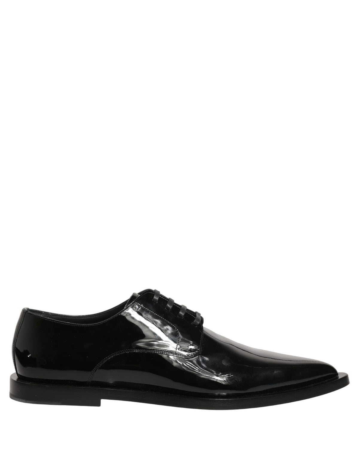 Dolce & Gabbana Black Leather Men's Derby Dress Formal Shoes