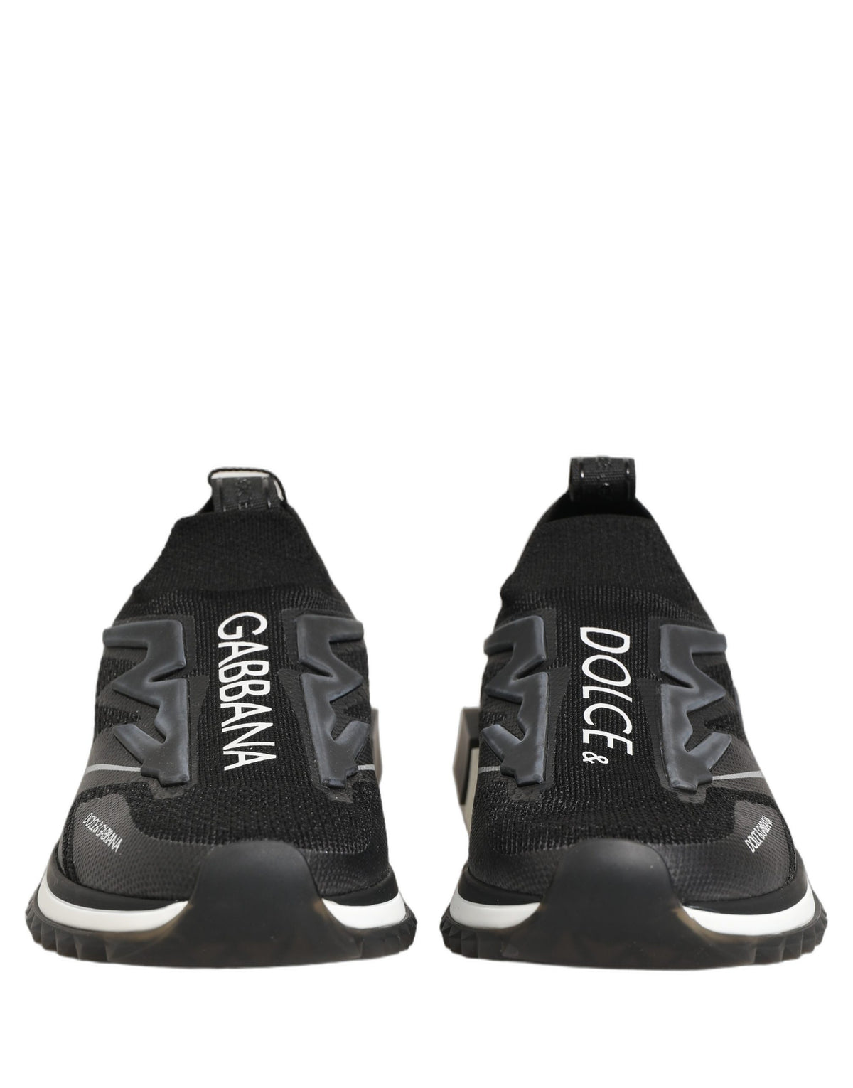 Dolce & Gabbana Zwart Witte Sorrento Instap-Logo Sneakers Schoenen