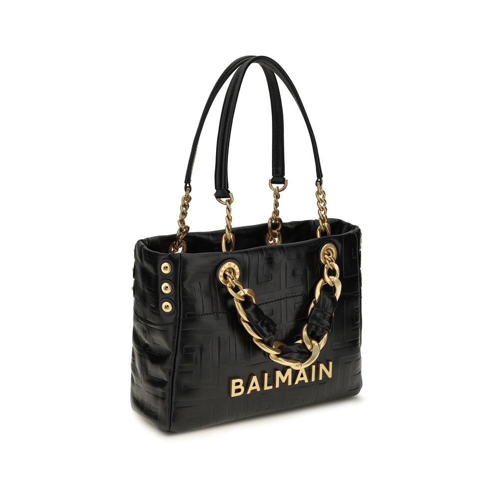 Balmain Zwarte Kalfsleren Bos Taurus Schoudertas