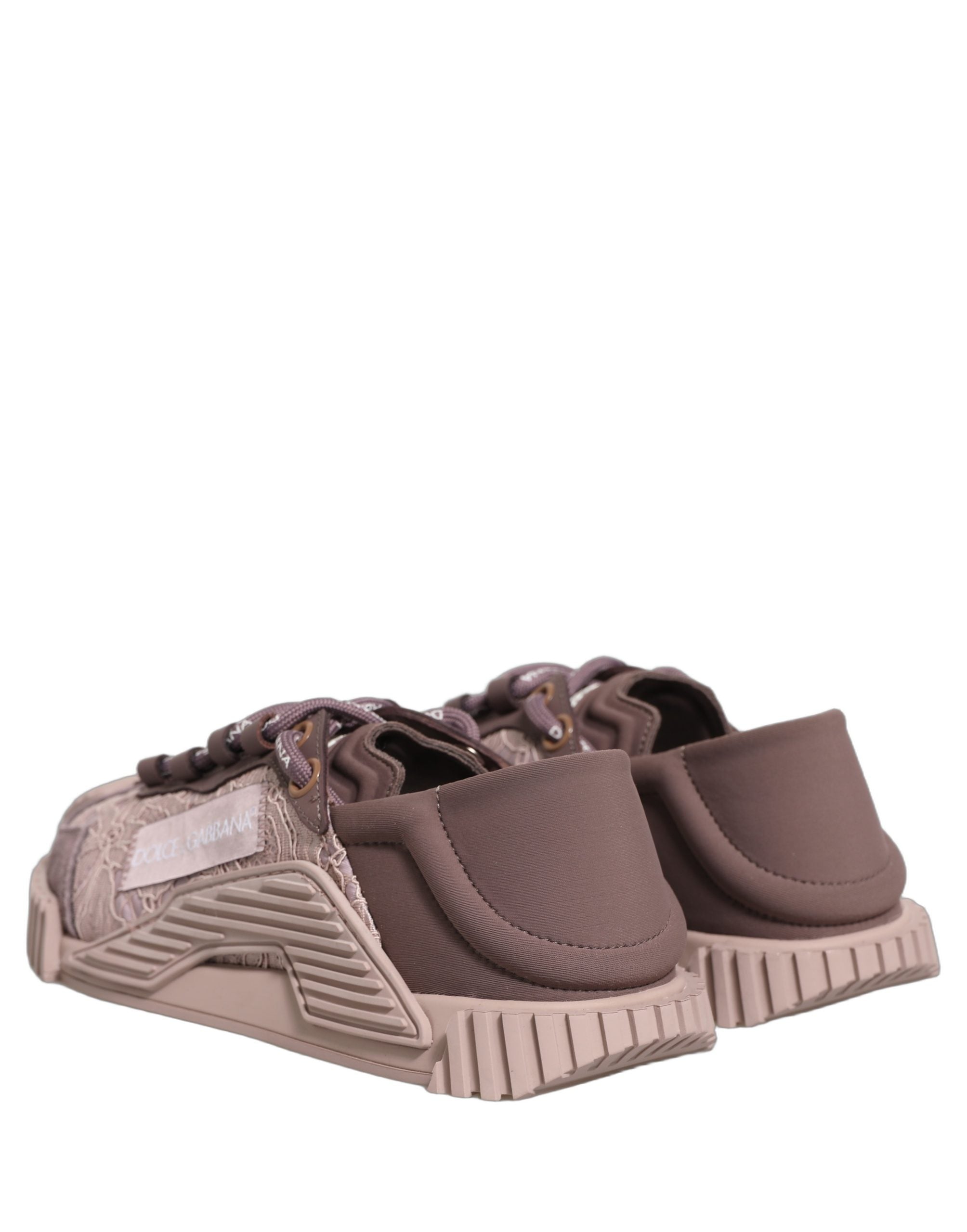 Roze Kanten NS1 Lage Sneaker Sportschoenen van Dolce & Gabbana