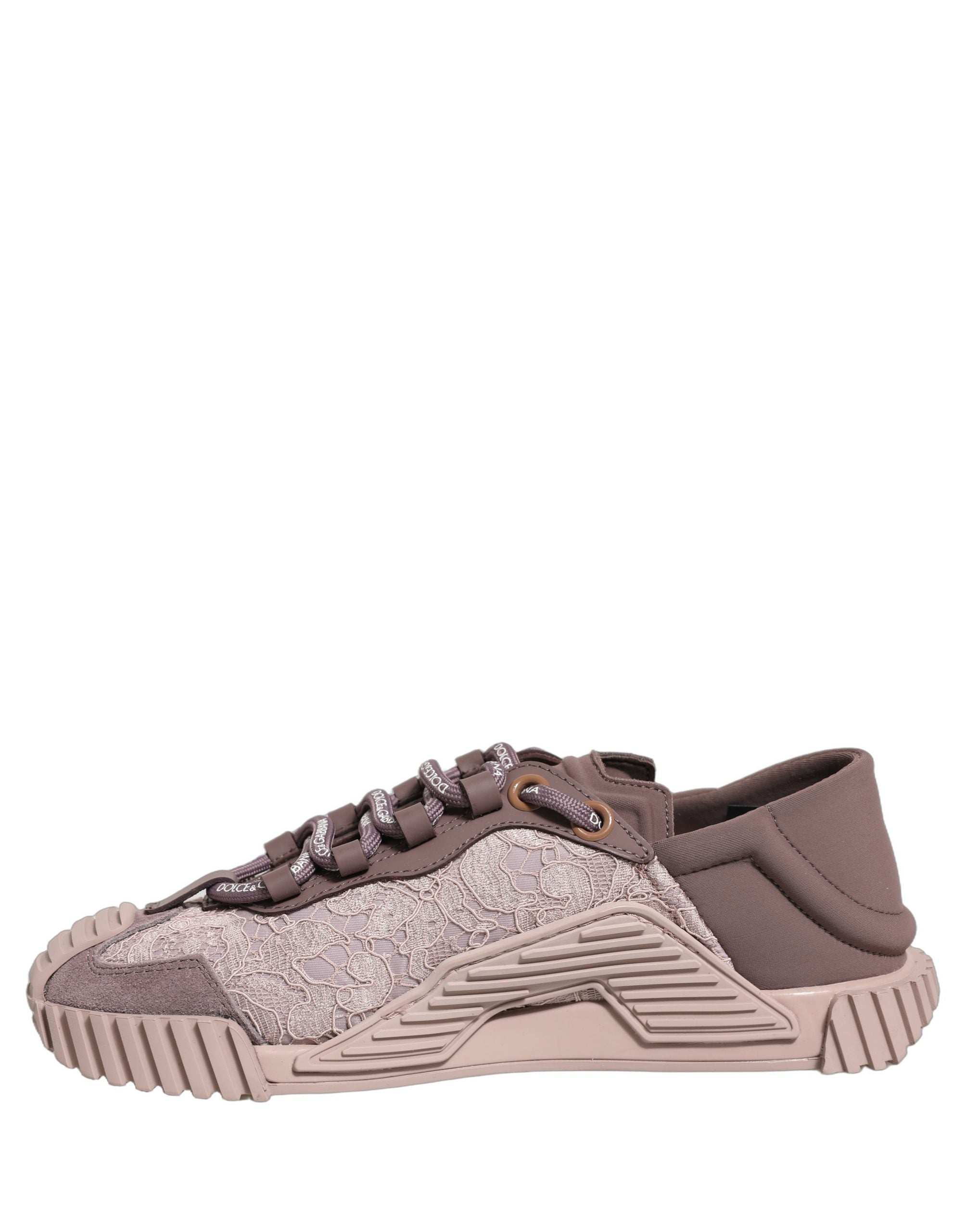Roze Kanten NS1 Lage Sneaker Sportschoenen van Dolce & Gabbana