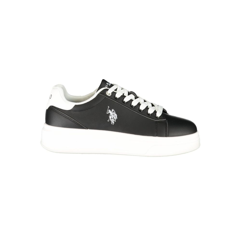 U.S. POLO ASSN. Zwarte polyurethaan herensneaker