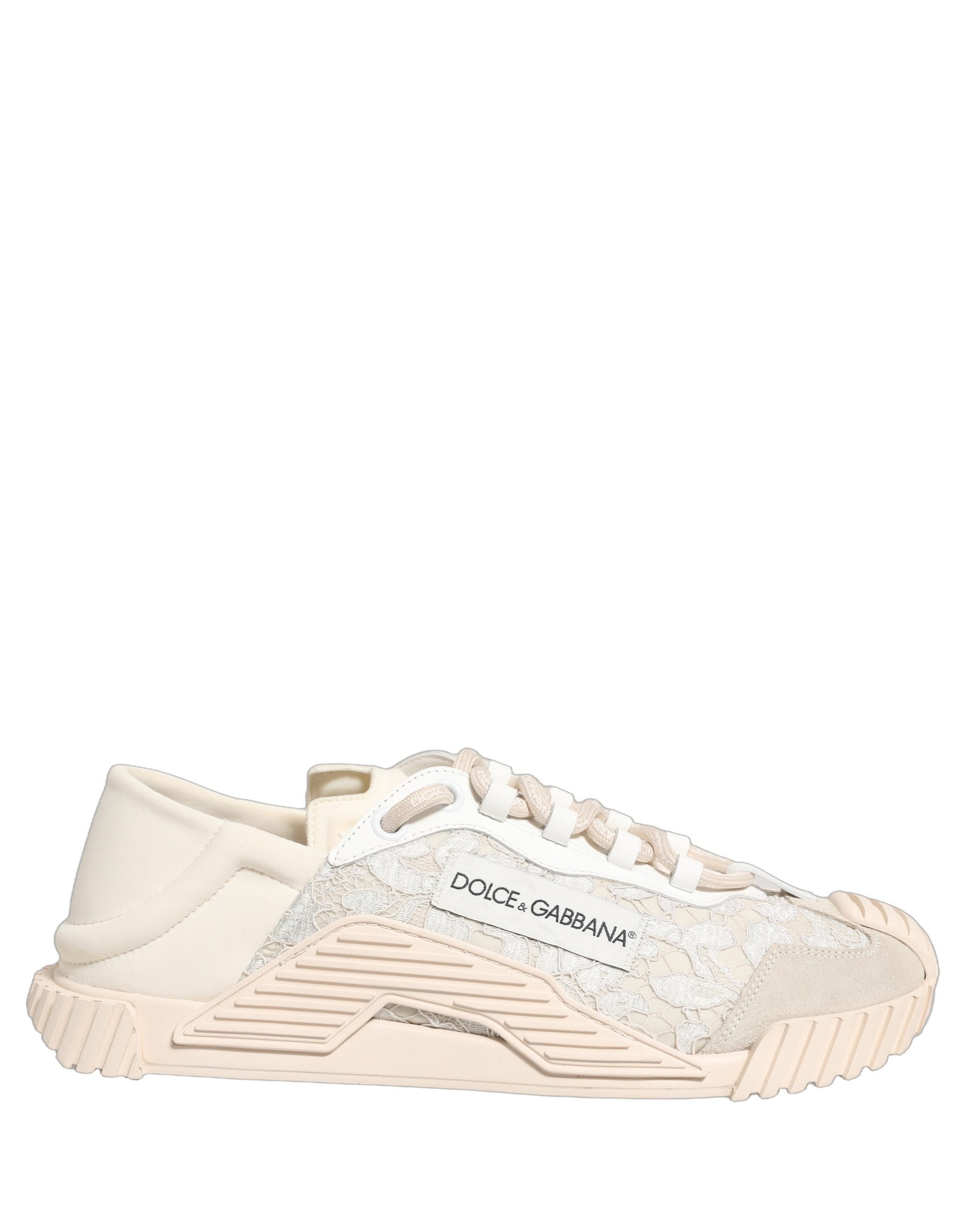 Dolce & Gabbana Witte Kanten NS1 Lage Sneaker Sportschoenen