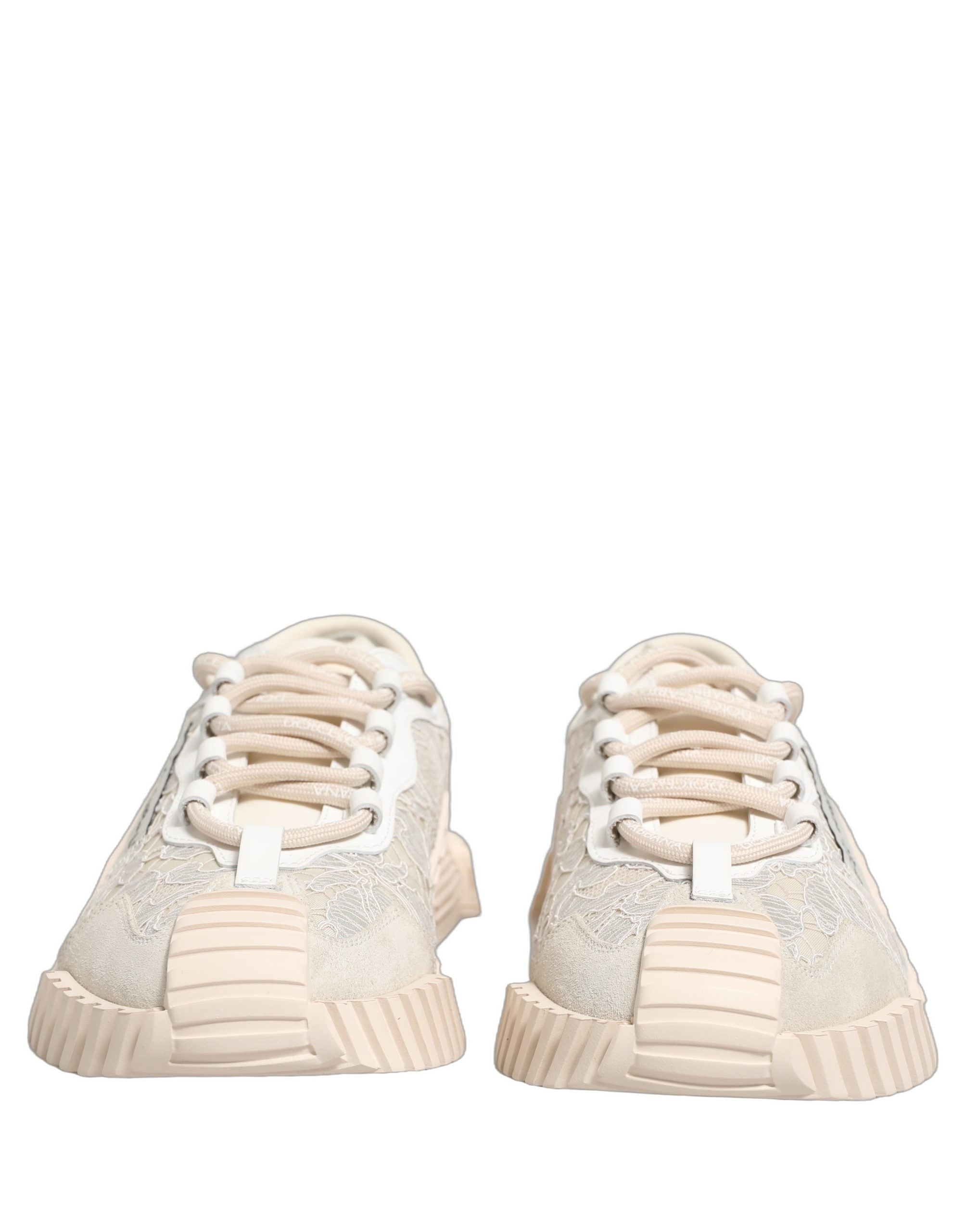 Dolce & Gabbana Witte Kanten NS1 Lage Sneaker Sportschoenen