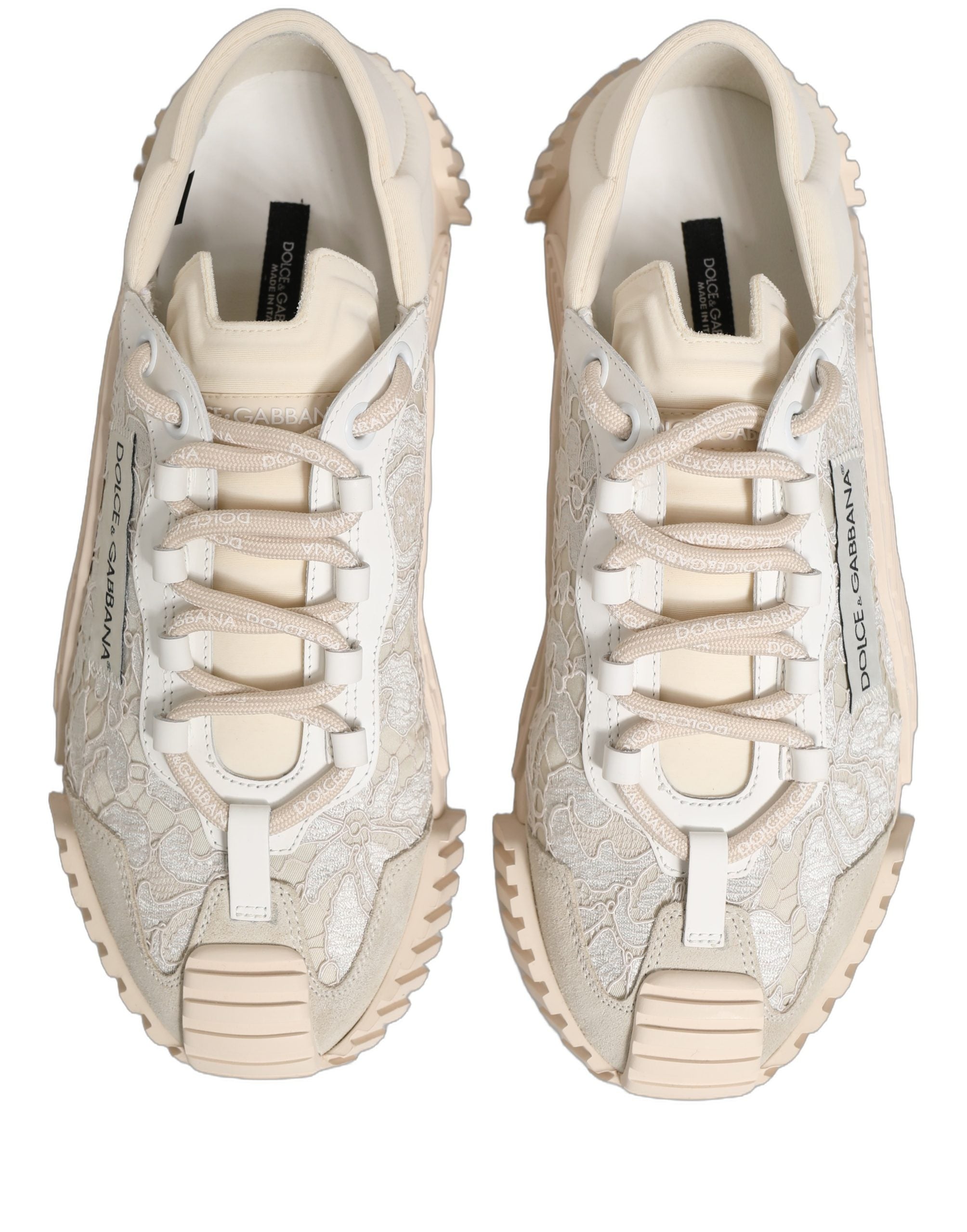 Dolce & Gabbana Witte Kanten NS1 Lage Sneaker Sportschoenen