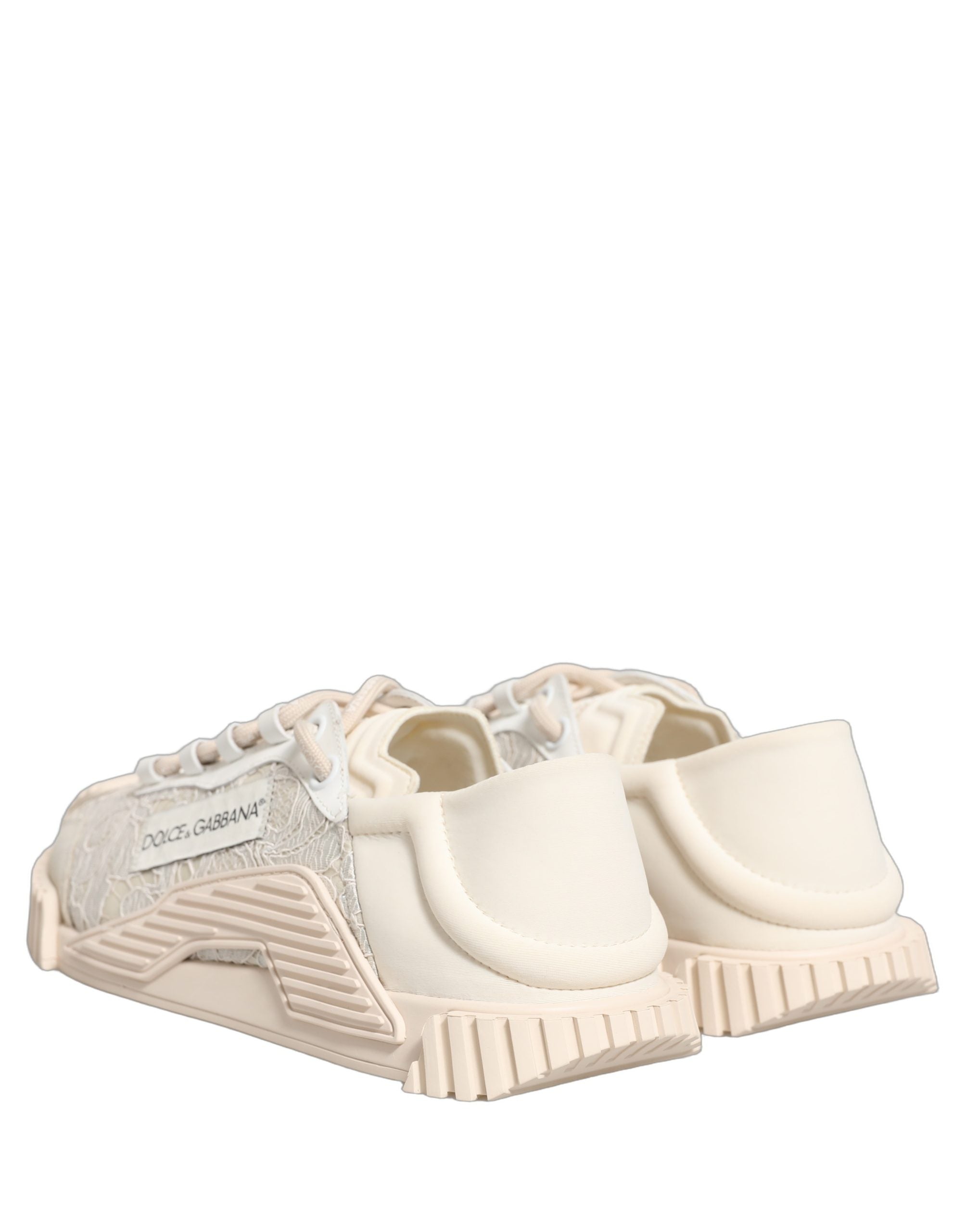 Dolce & Gabbana Witte Kanten NS1 Lage Sneaker Sportschoenen