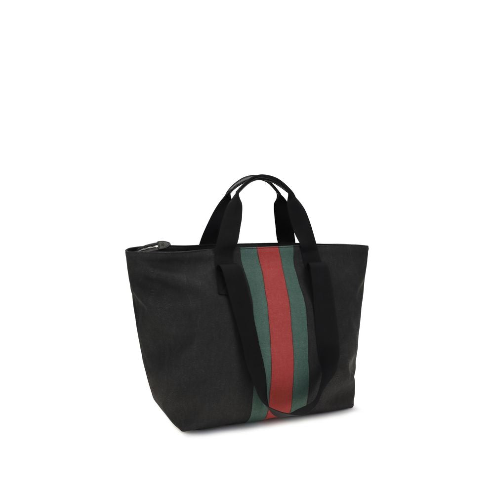 Gucci Zwarte Katoenen Schoudertas