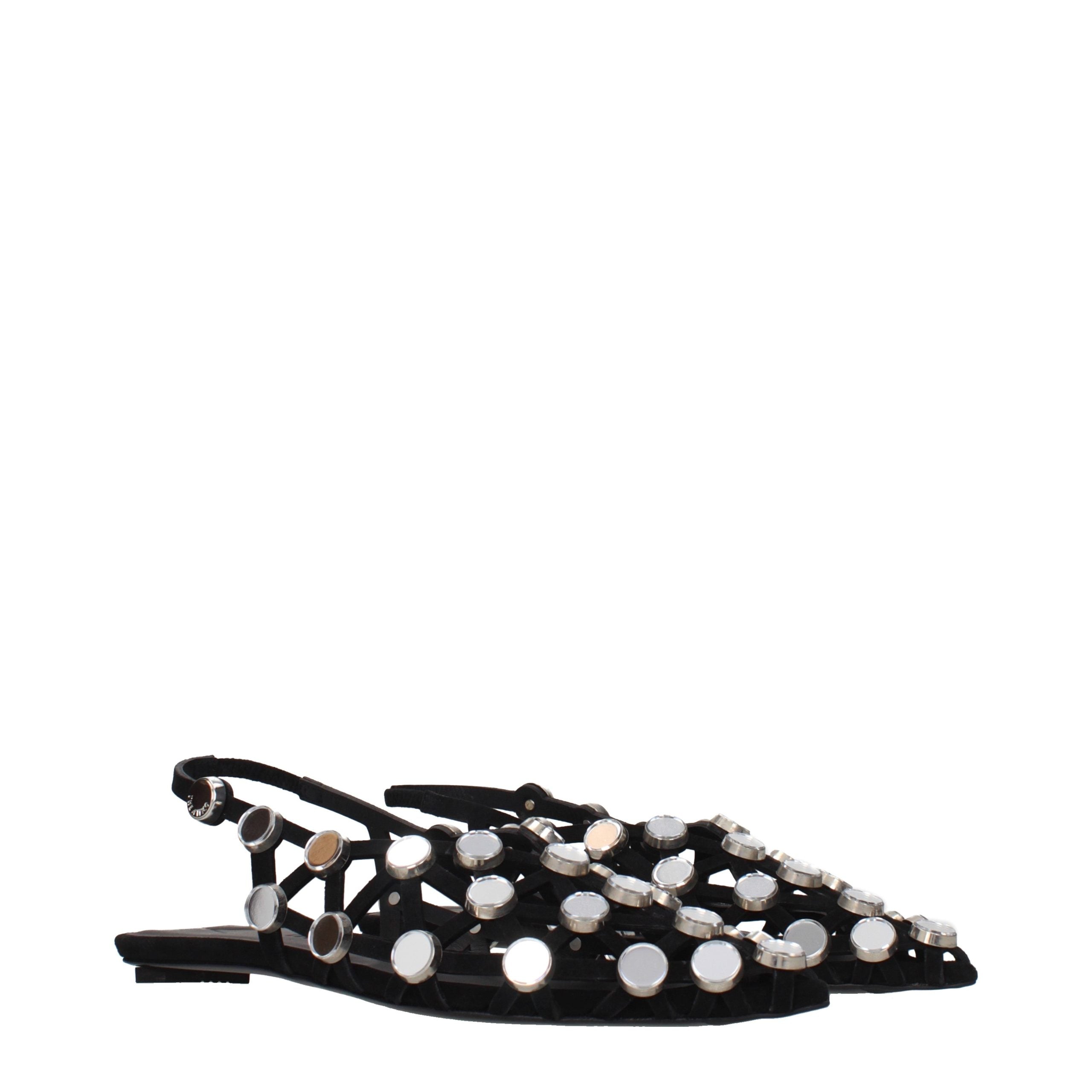 Les Ballerines en Cuir Noir The Attico