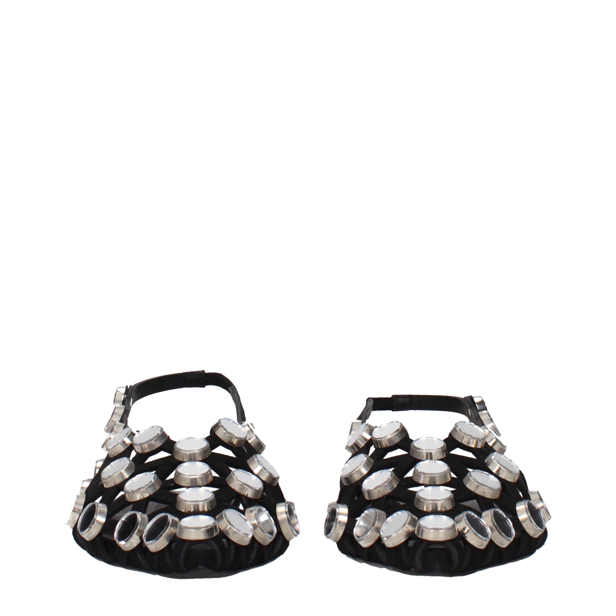 Les Ballerines en Cuir Noir The Attico