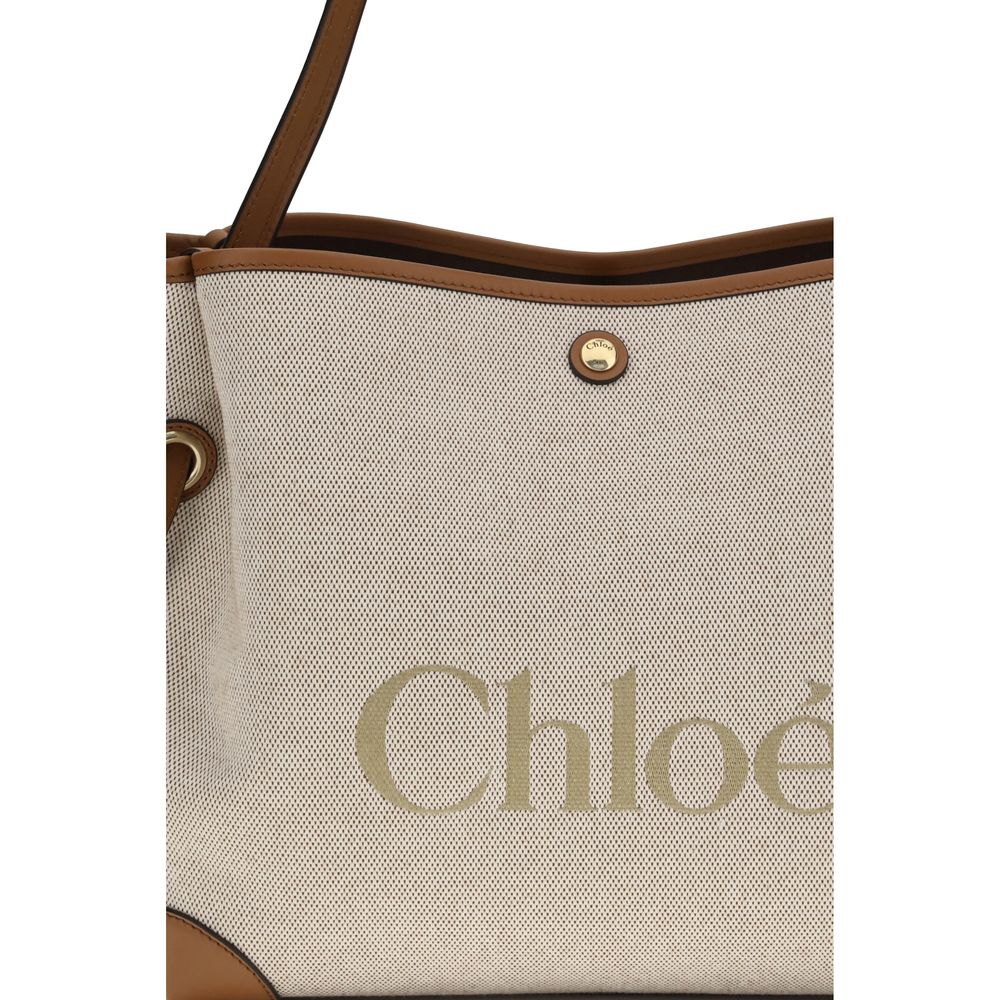 Chloé Beigekleurige Katoenen Schoudertas