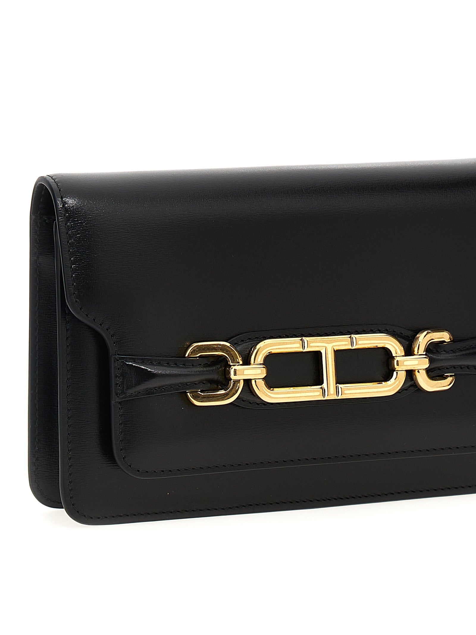 Tom Ford Zwart Lederen Crossbody Tas
