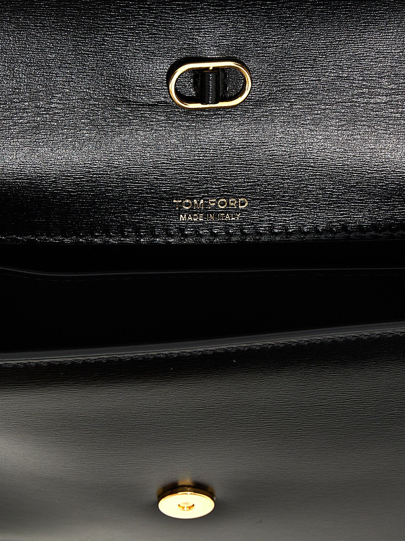 Tom Ford Zwart Lederen Crossbody Tas