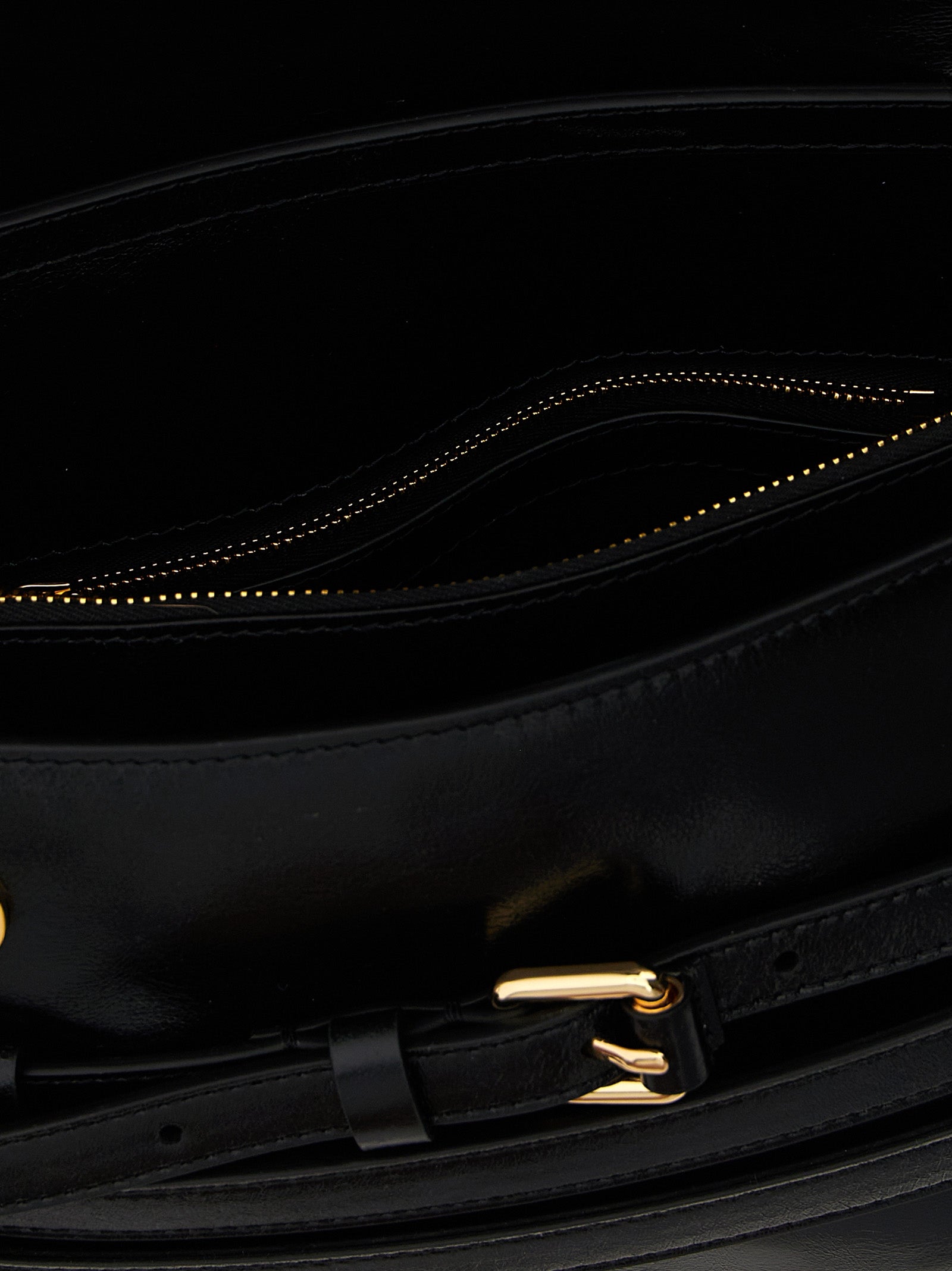 Moschino Zwarte Leren Crossbody Tas