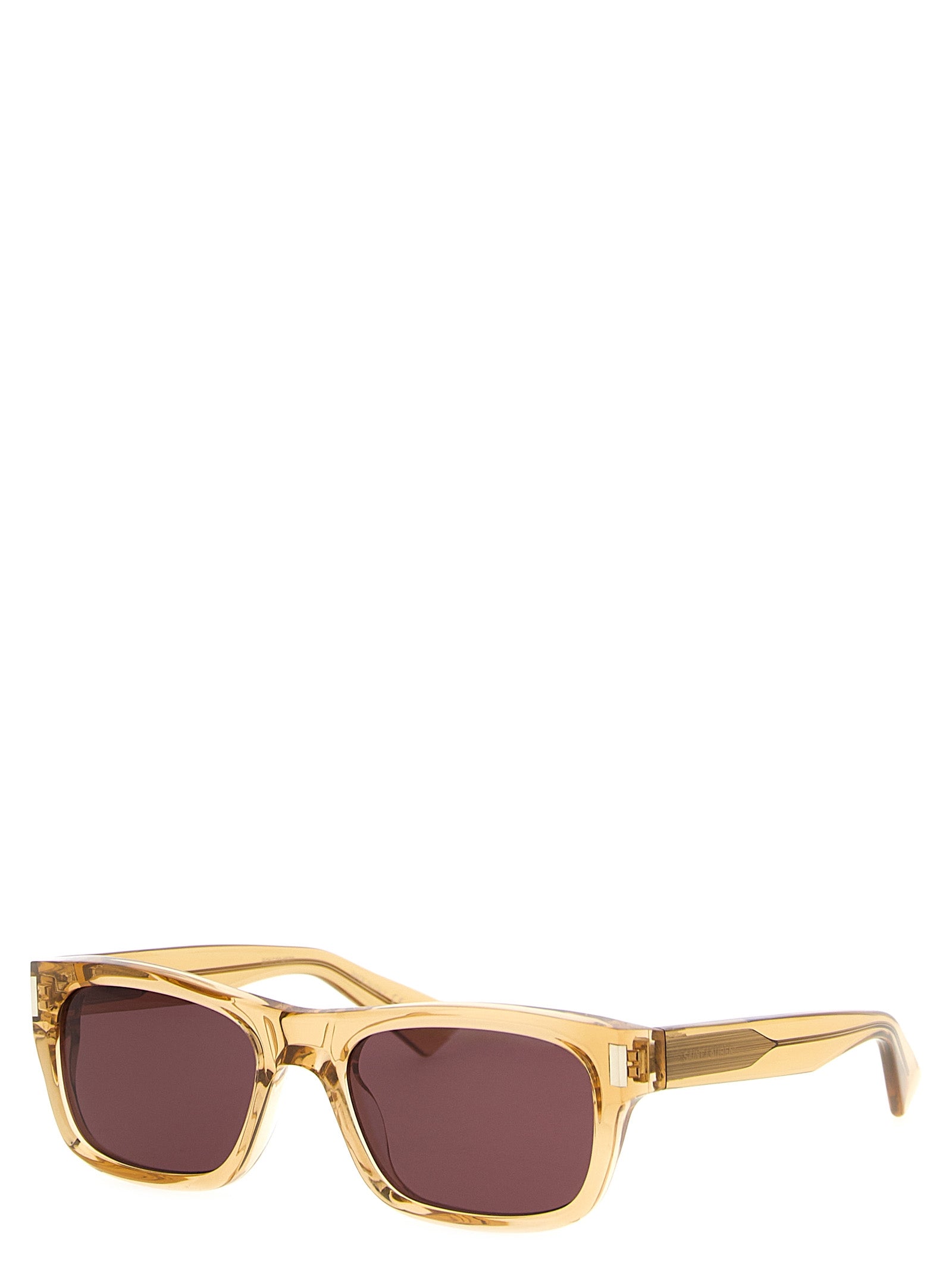 Saint Laurent Beige Acetaat Zonnebril