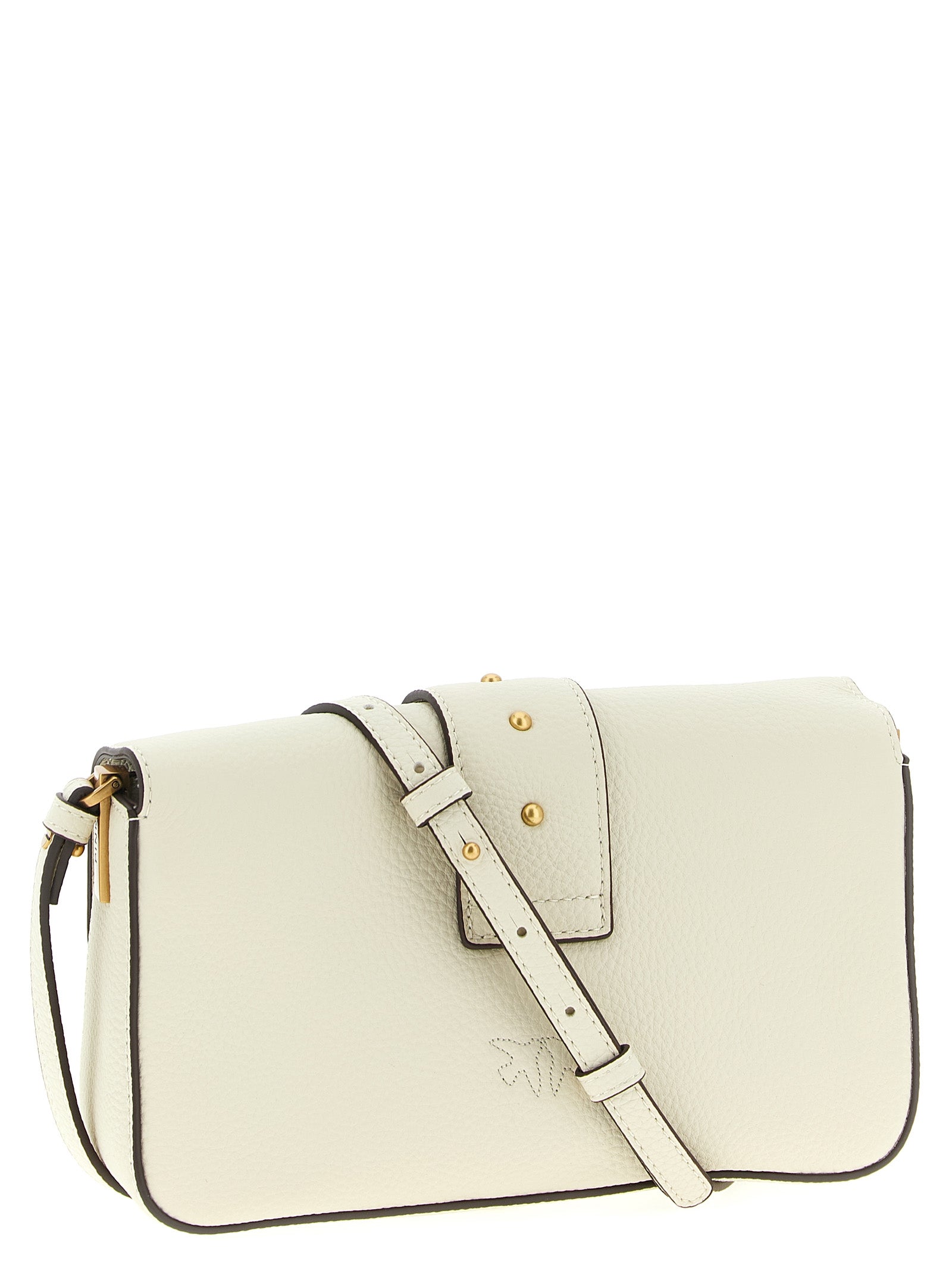 PINKO Witte geitenleren crossbodytas