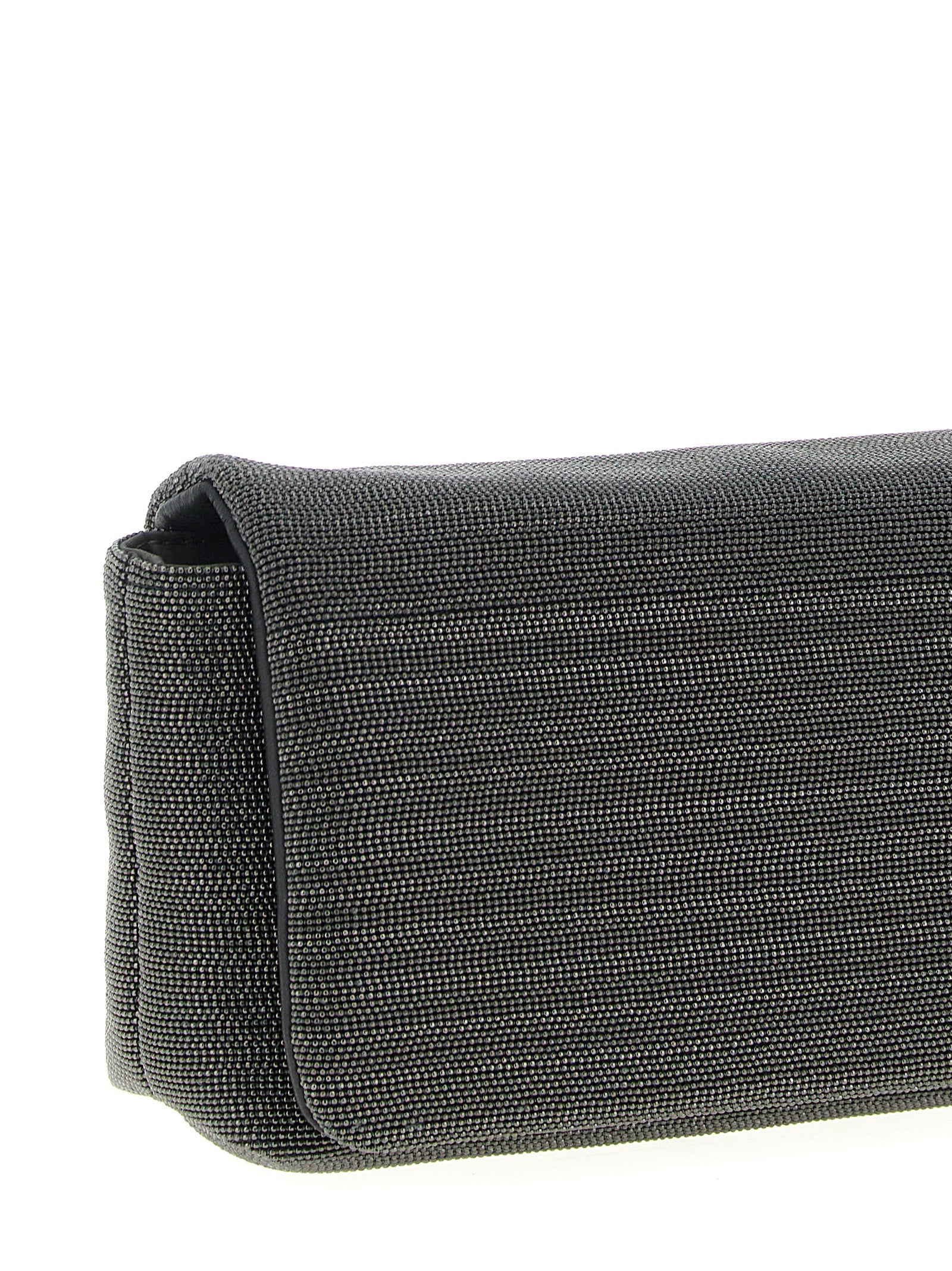 Brunello Cucinelli Zwarte Leren Clutch