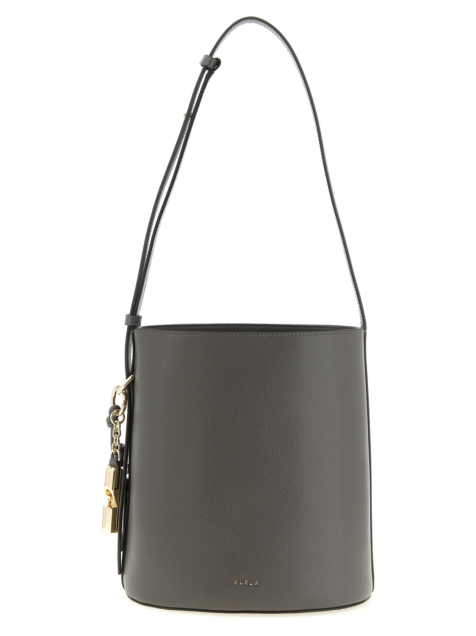 Sac bandoulière Furla en cuir de veau gris