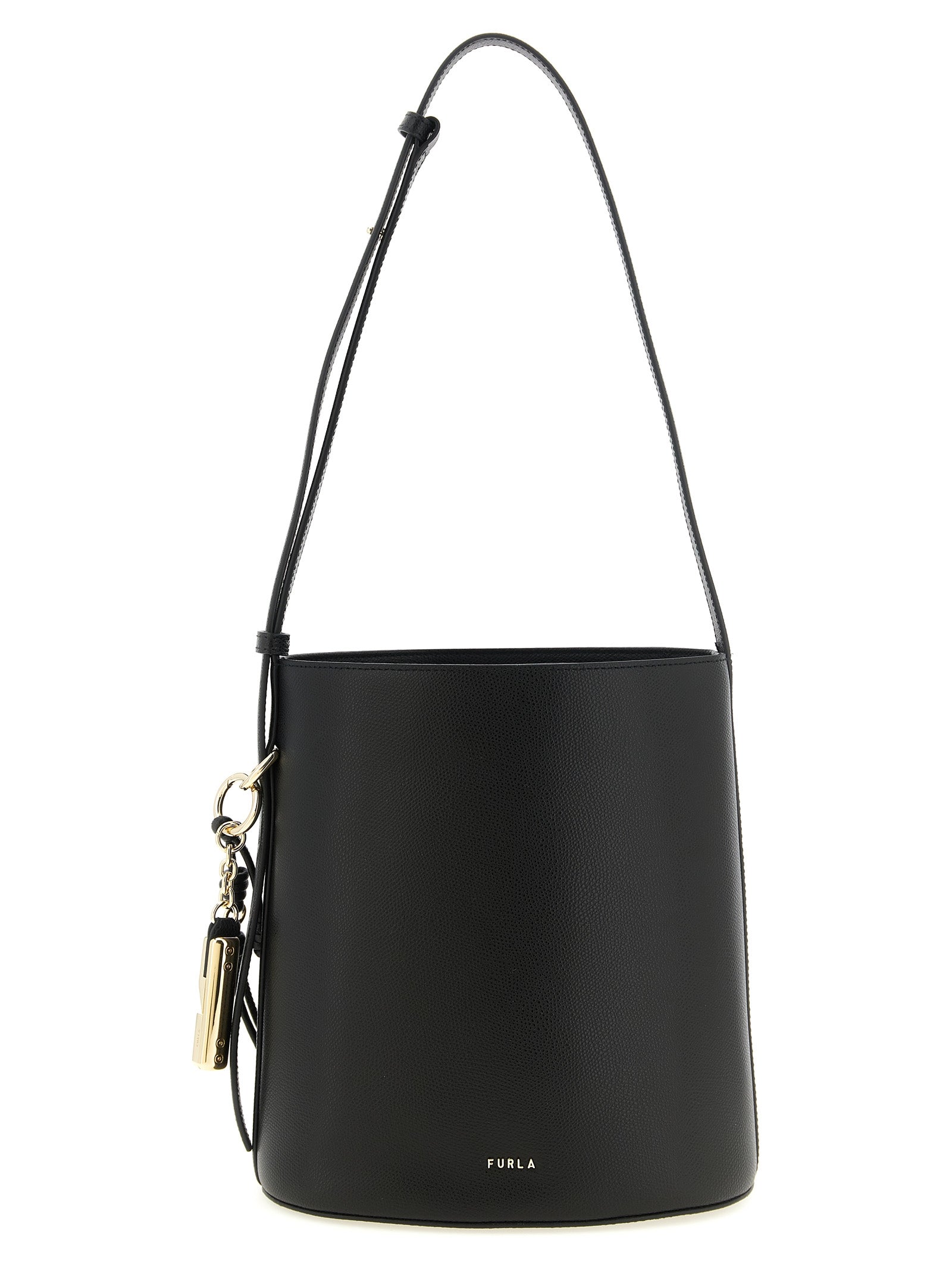 Sac à bandoulière Furla en cuir de veau noir