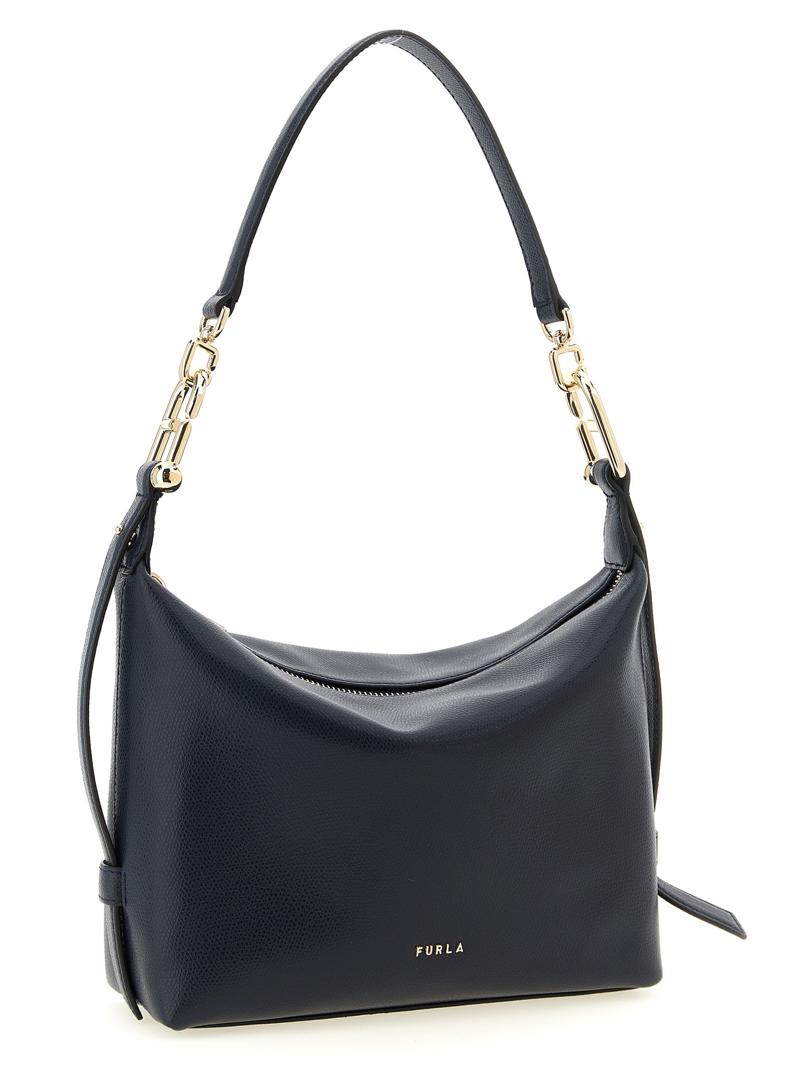 Furla Blue Calfskin Shoulder Bag